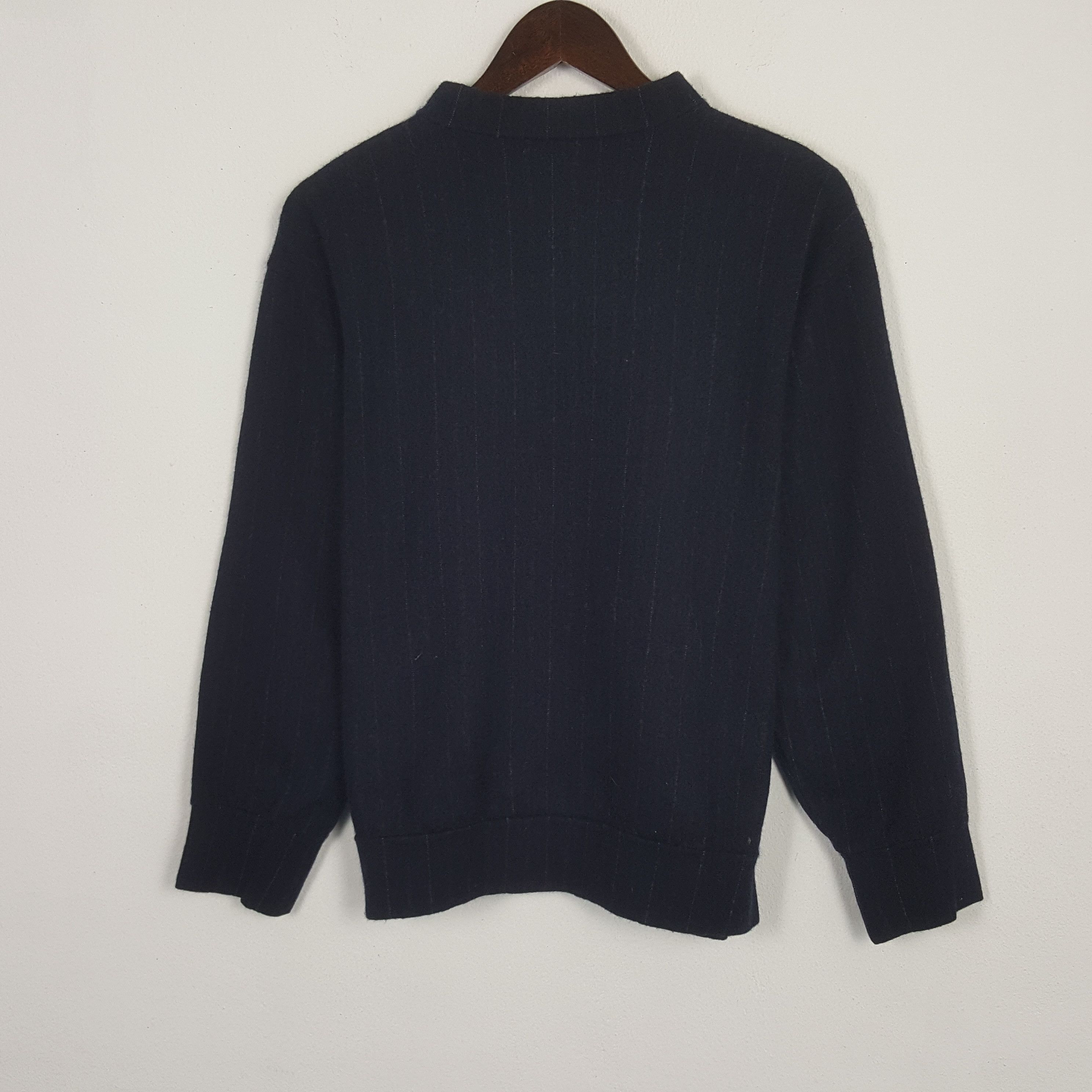 Comme des Garcons × Vintage Vintage Comme des Garcons Striped Wool Sweatshirt Size US M / EU 48-50 / 2 - 2 Thumbnail