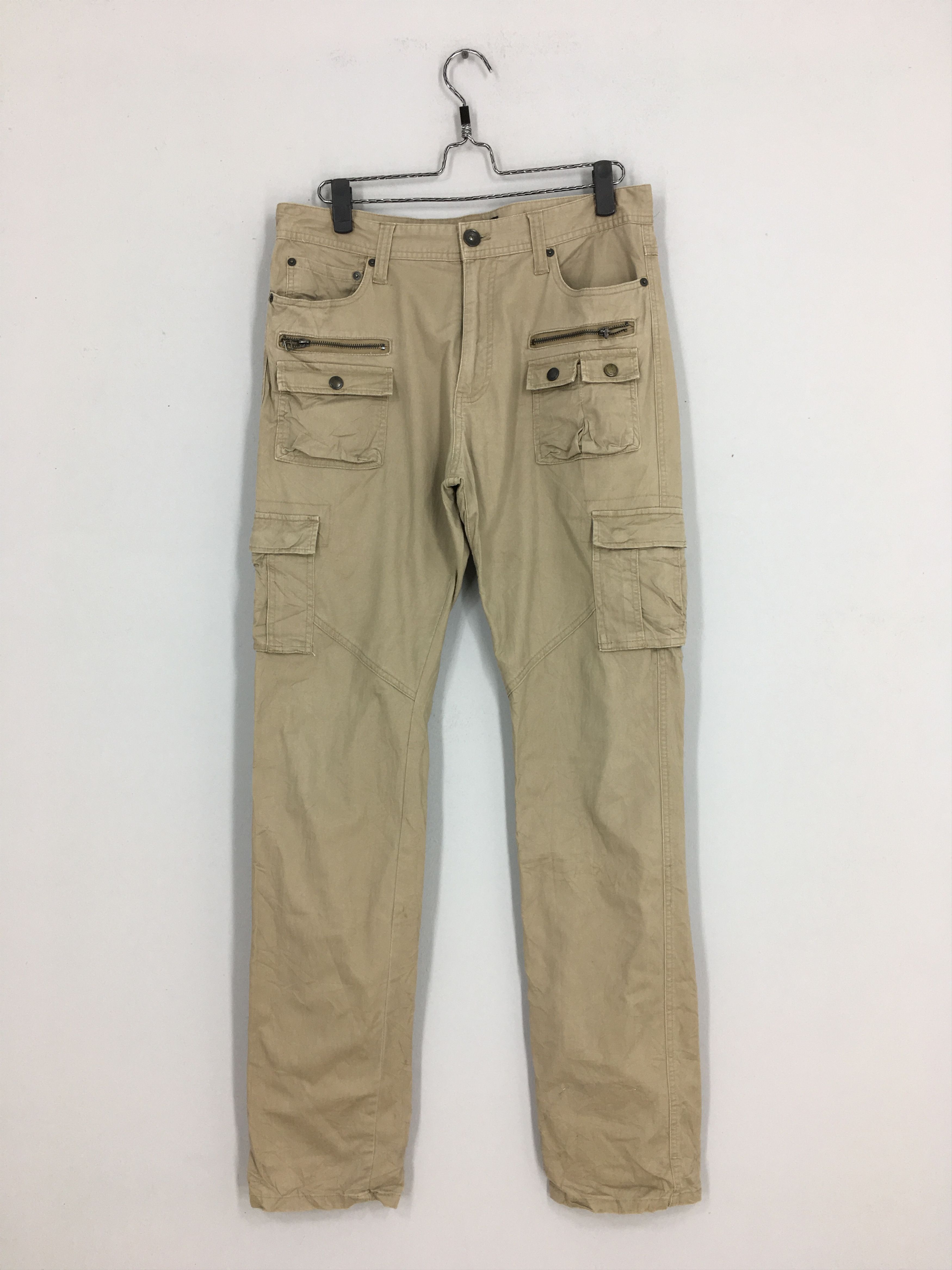 image of Mossimo Japan Multi Pocket Tactical Cargo Pants Slim Fit in Brown, Men's (Size 32)