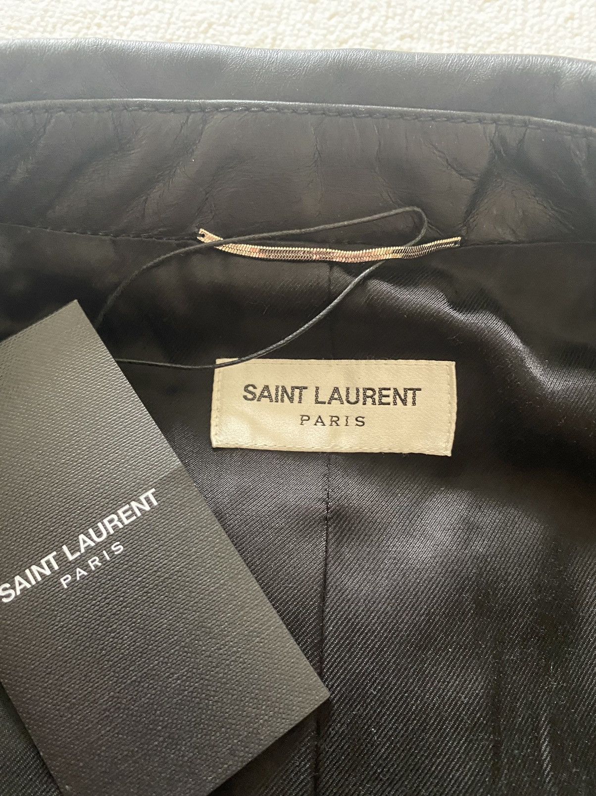 Saint Laurent Paris SS20 $4250 Saint Laurent diamond black leather jacket Geazy Size US S / EU 44-46 / 1 - 9 Thumbnail