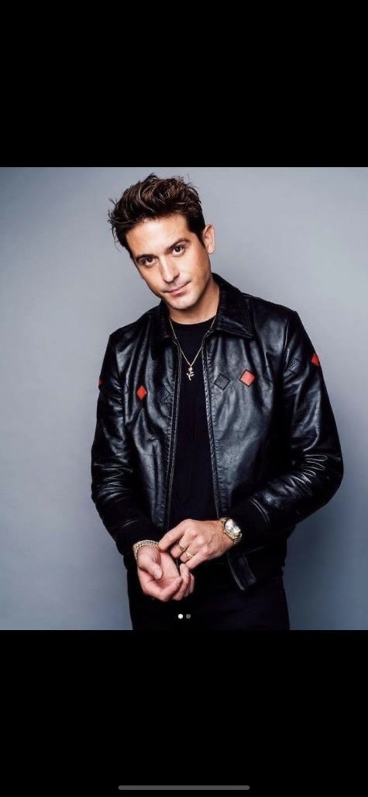 image of Saint Laurent Paris Ss20 $4250 Saint Laurent Diamond Black Leather Jacket Geazy, Men's (Size Small)