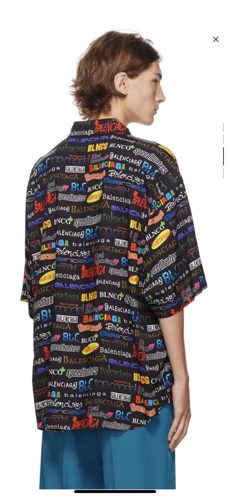 Balenciaga Multicolor TV Show Logo Pattern Shirt Size US M / EU 48-50 / 2 - 7 Thumbnail