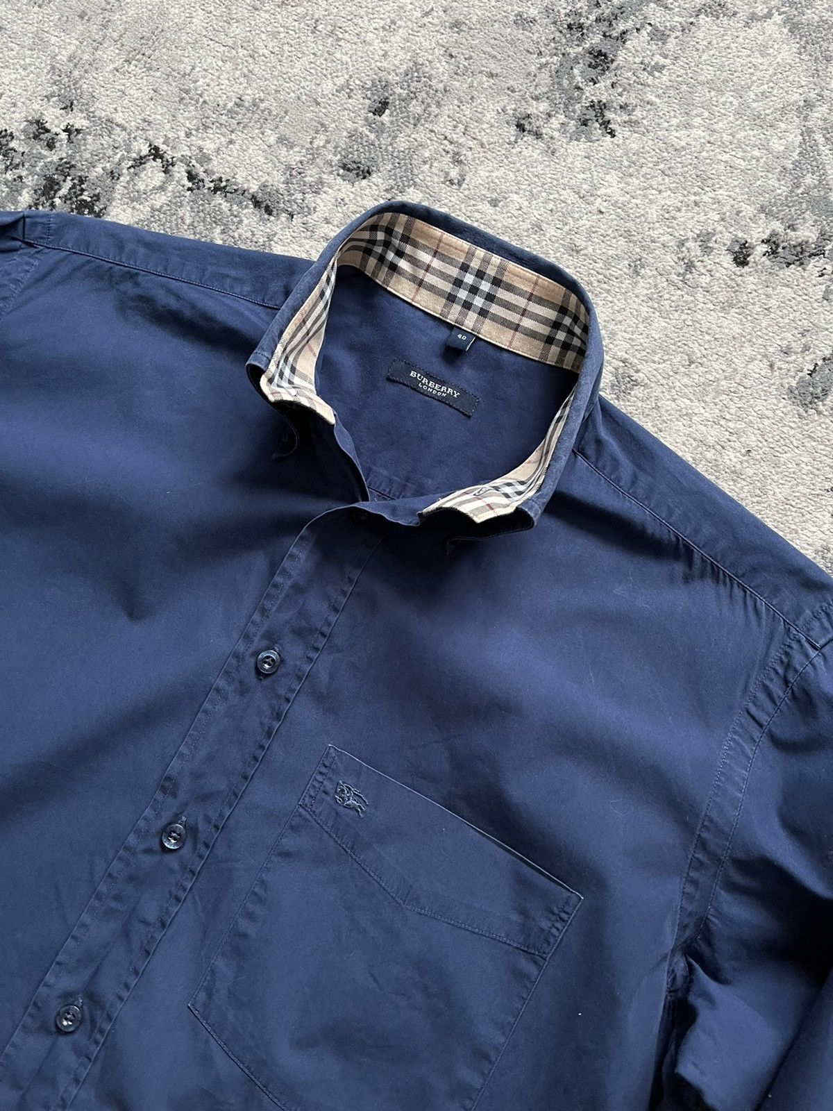 Burberry Burberry London Shirt blue vintage size L Size US L / EU 52-54 / 3 - 2 Thumbnail