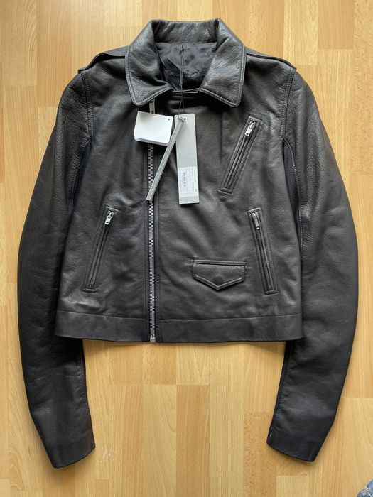 Rick Owens SS18 DIRT cropped stooges leather jacket | Grailed