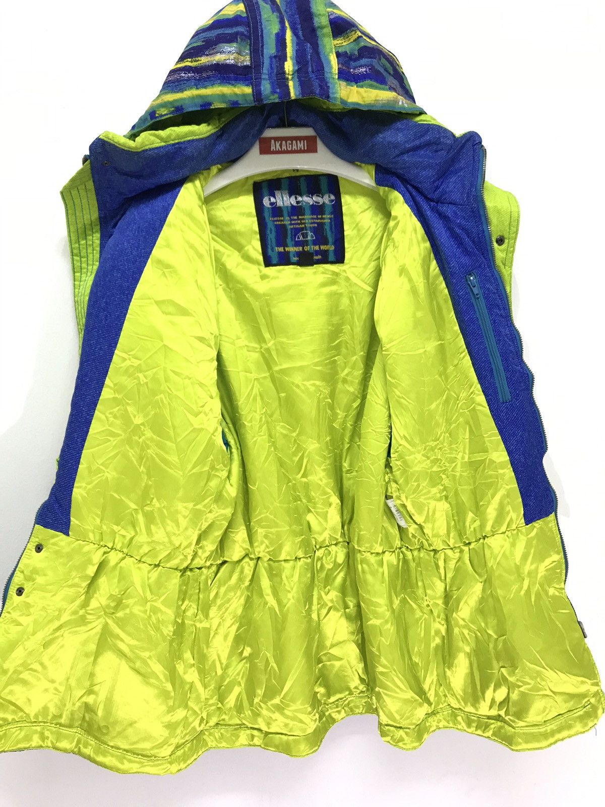 Ellesse Vtg Ellesse Hoodie Padding Jacket Multi Colour Striped Ski Size US L / EU 52-54 / 3 - 5 Thumbnail