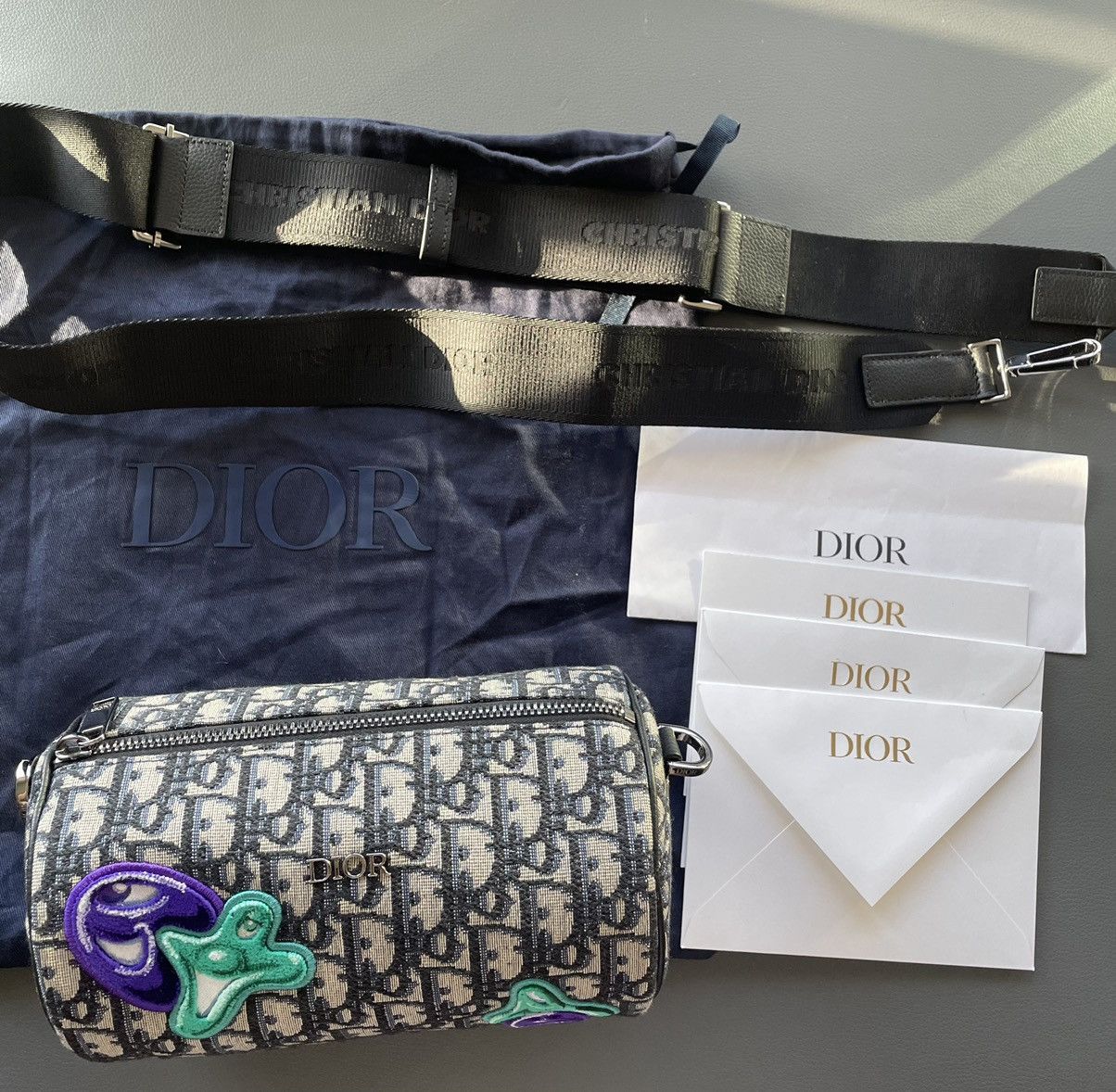 Dior Super Runway Dior x Kenny Scharf Oblique Saddle Keepall Bag Size ONE SIZE - 2 Thumbnail