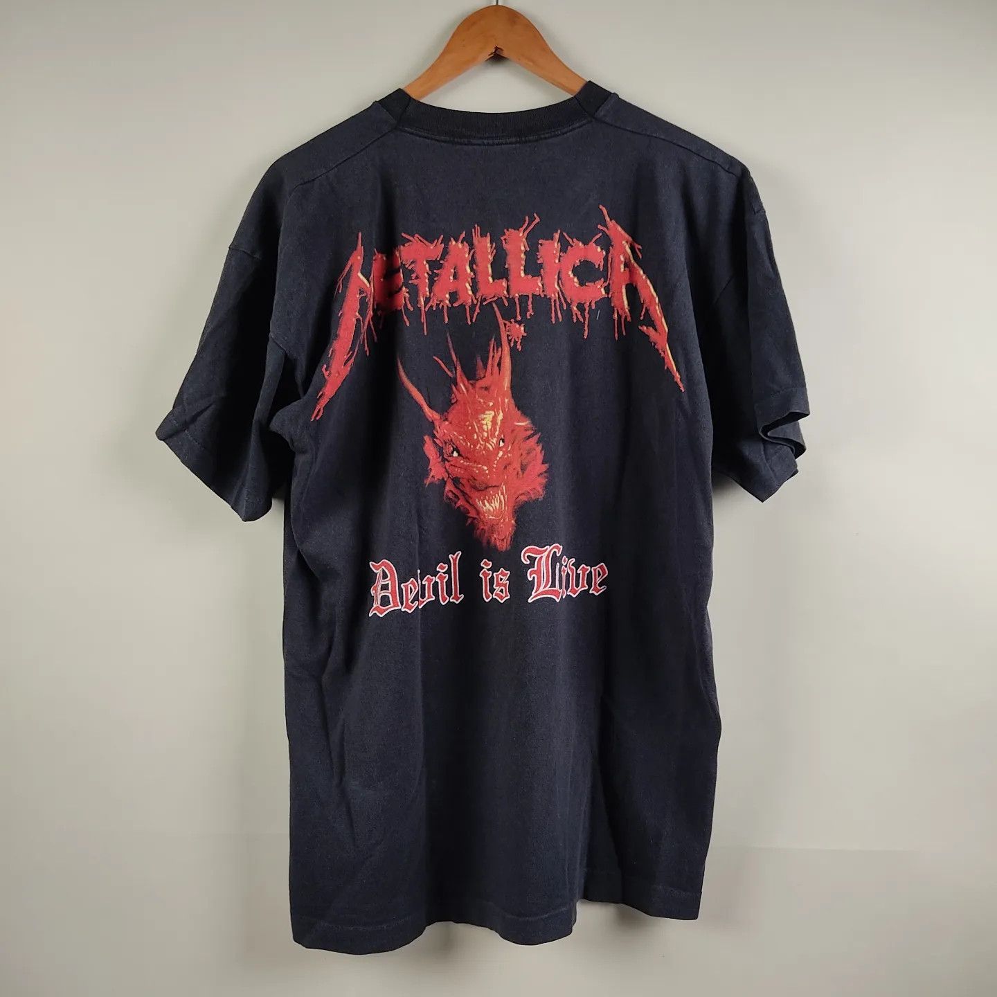 Band Tees × Metallica × Vintage 90's Metallica Devil is Live Size US XL / EU 56 / 4 - 2 Thumbnail