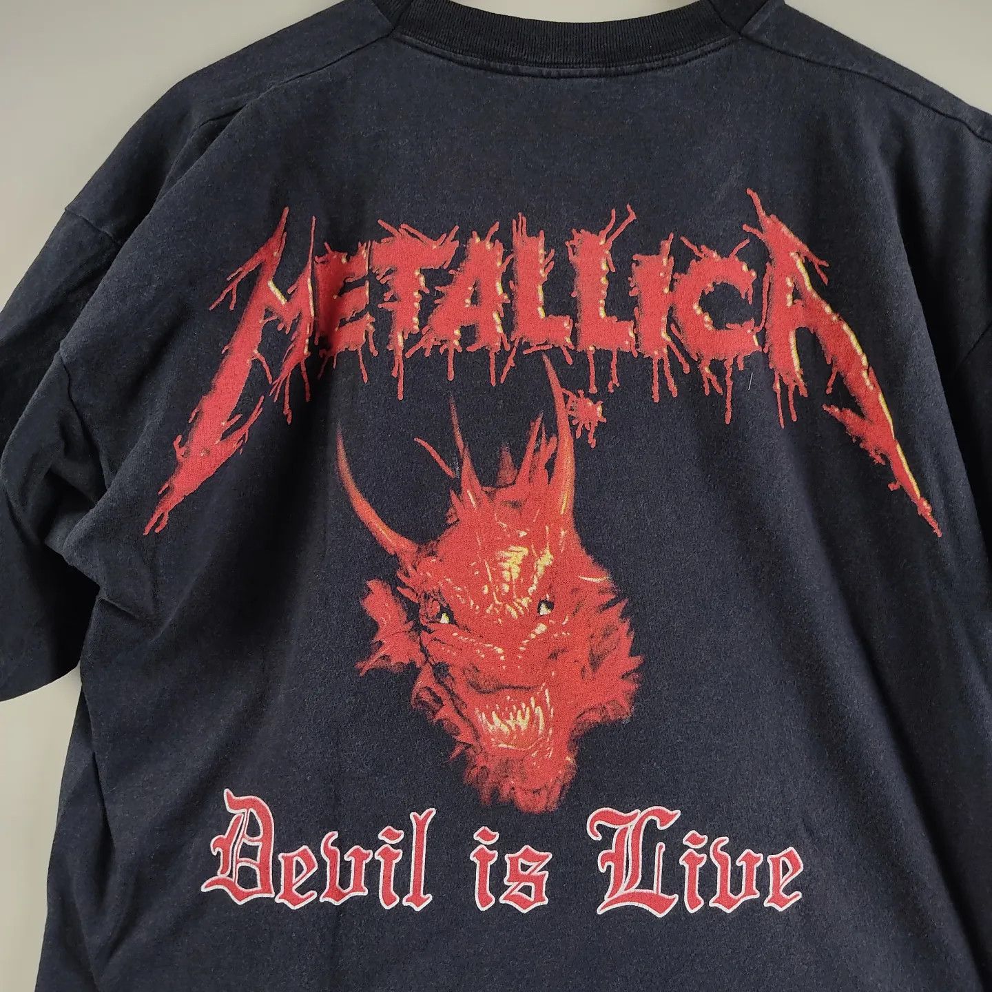 Band Tees × Metallica × Vintage 90's Metallica Devil is Live Size US XL / EU 56 / 4 - 3 Thumbnail