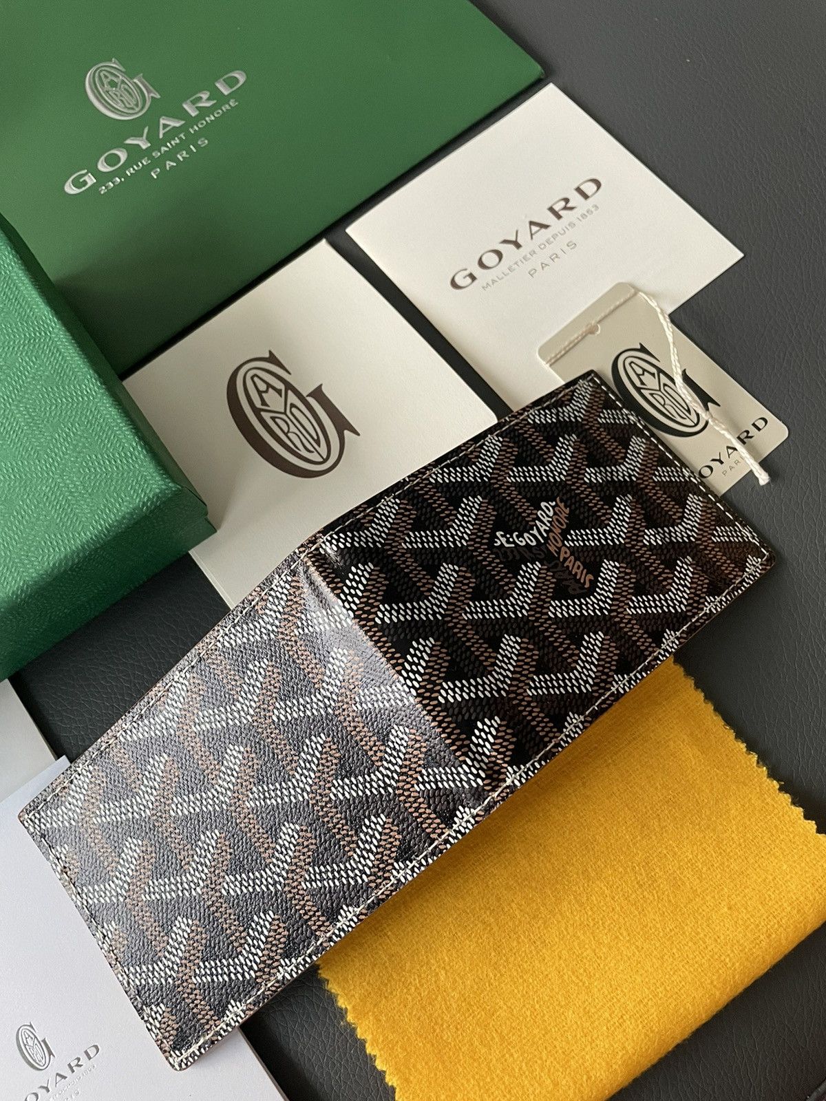 goyard card holder limited edition Goyard Goyardine Canvas Khaki Saint-Sulpice Card Wallet main image 0