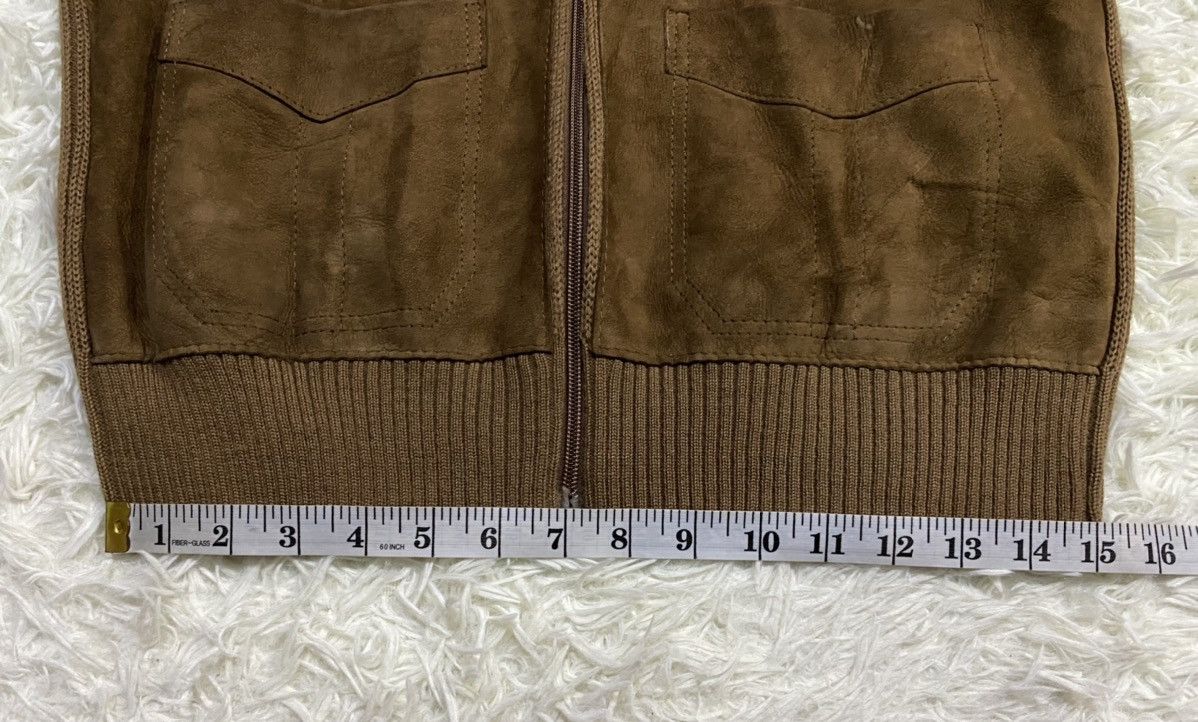 Saint Michael Vintage Saint Michael Wool Cable Knit Sweater Suede Trimmer Size US M / EU 48-50 / 2 - 22 Thumbnail