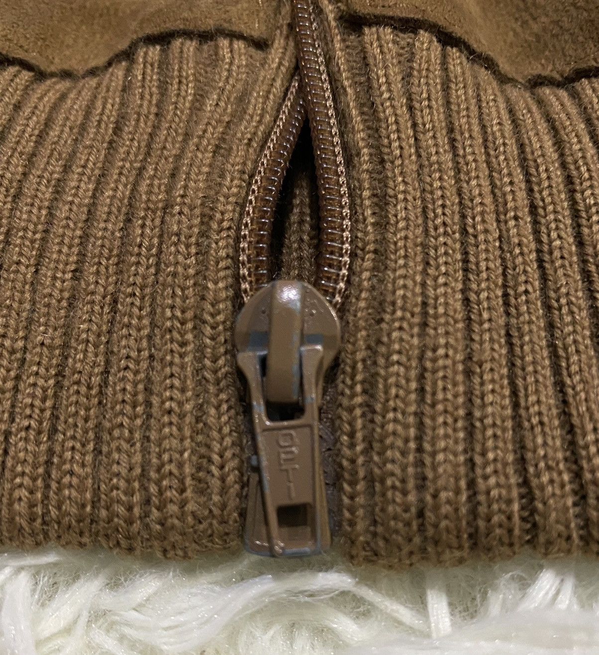 Saint Michael Vintage Saint Michael Wool Cable Knit Sweater Suede Trimmer Size US M / EU 48-50 / 2 - 7 Thumbnail