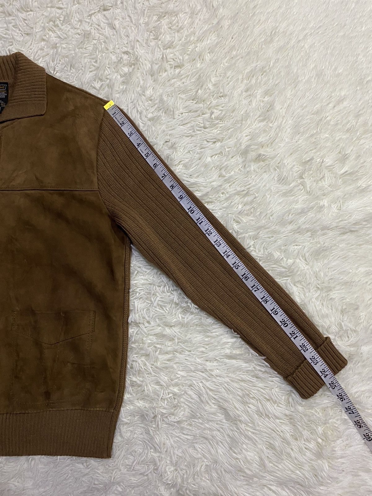 Saint Michael Vintage Saint Michael Wool Cable Knit Sweater Suede Trimmer Size US M / EU 48-50 / 2 - 21 Thumbnail