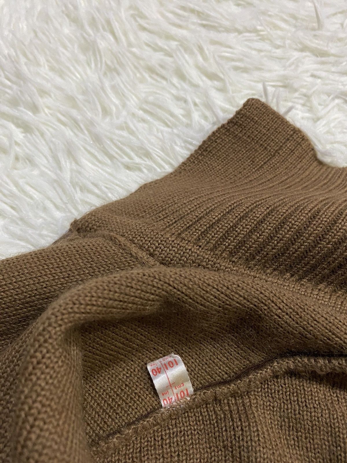 Saint Michael Vintage Saint Michael Wool Cable Knit Sweater Suede Trimmer Size US M / EU 48-50 / 2 - 16 Thumbnail