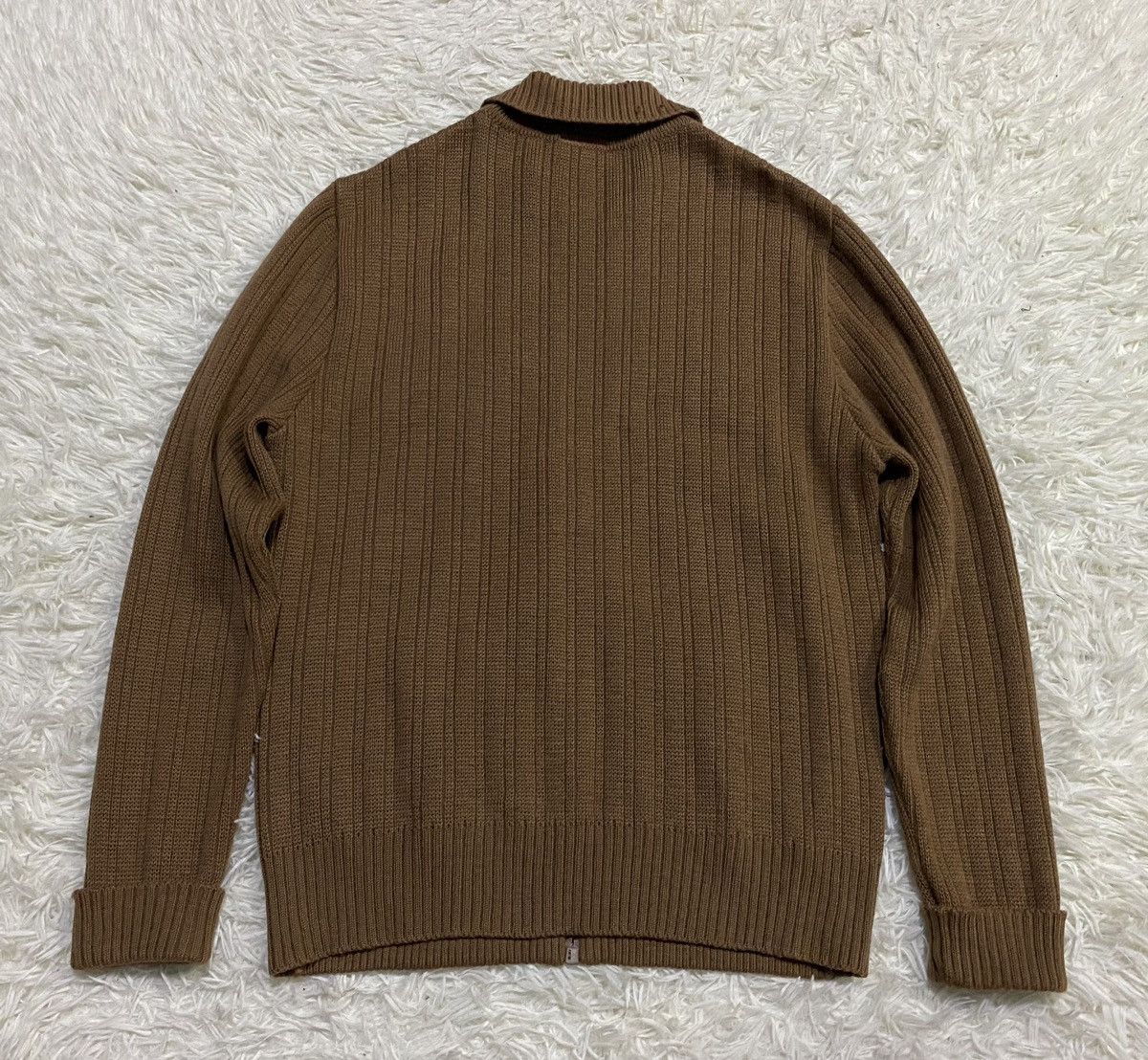 Saint Michael Vintage Saint Michael Wool Cable Knit Sweater Suede Trimmer Size US M / EU 48-50 / 2 - 11 Thumbnail