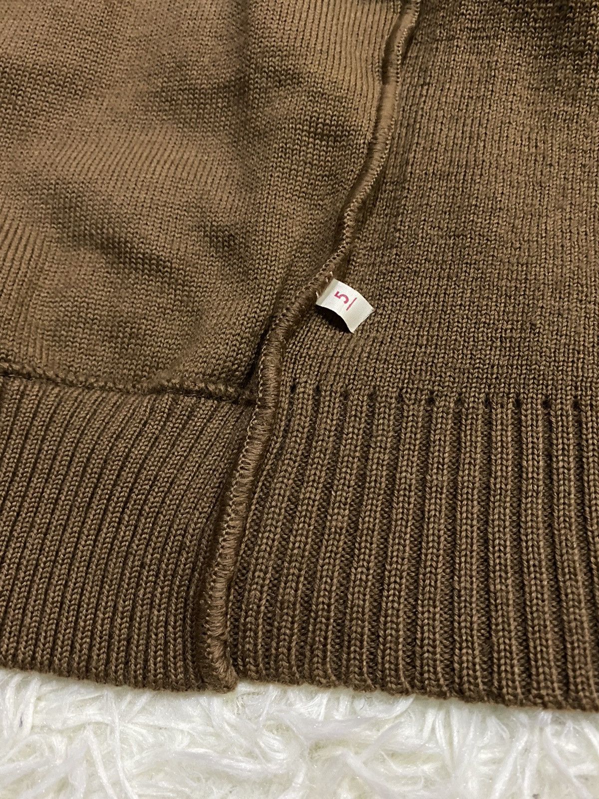 Saint Michael Vintage Saint Michael Wool Cable Knit Sweater Suede Trimmer Size US M / EU 48-50 / 2 - 17 Thumbnail