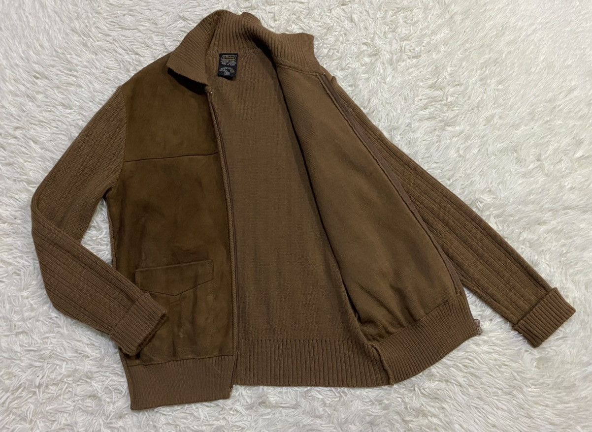 Saint Michael Vintage Saint Michael Wool Cable Knit Sweater Suede Trimmer Size US M / EU 48-50 / 2 - 8 Thumbnail