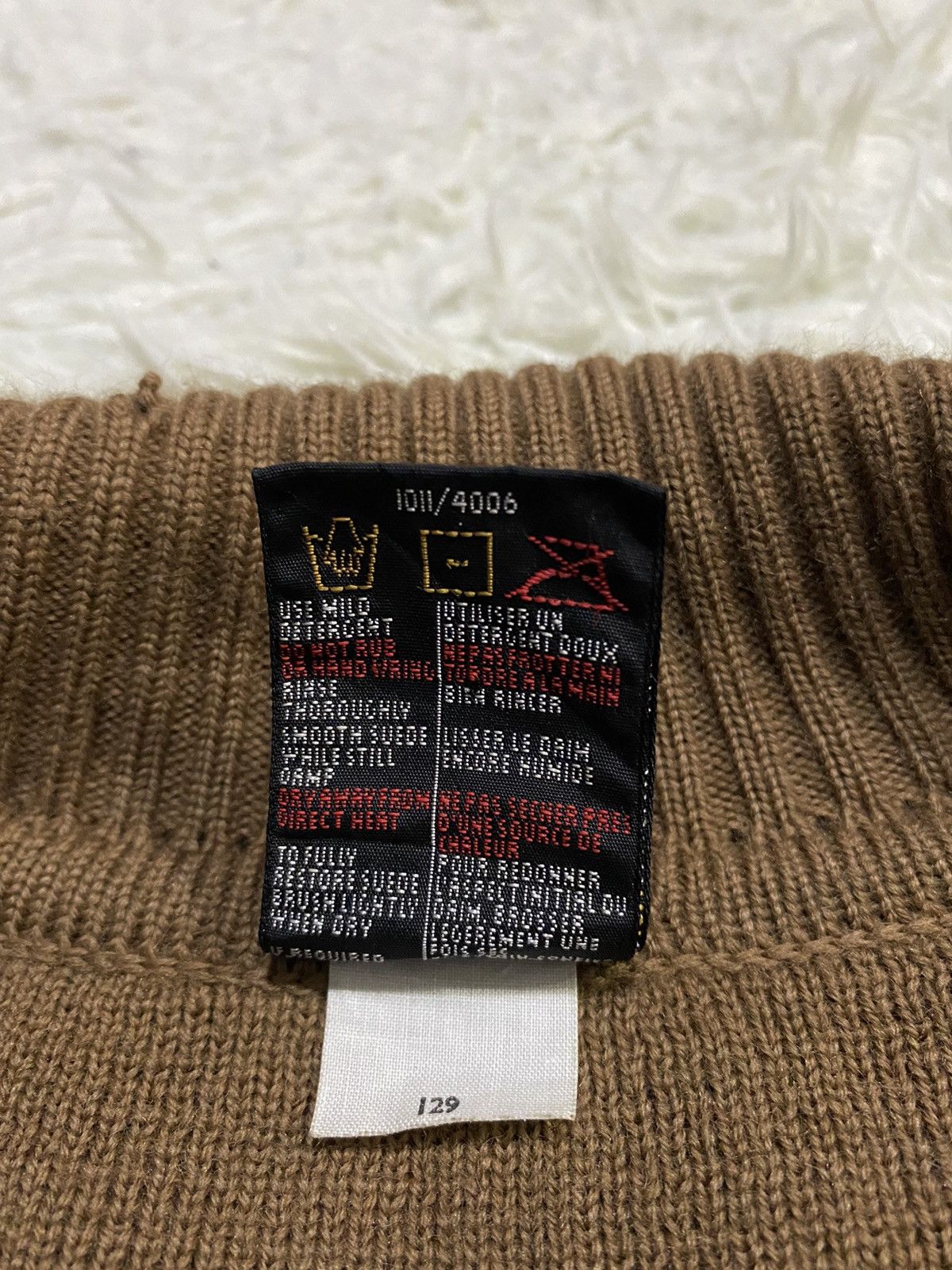 Saint Michael Vintage Saint Michael Wool Cable Knit Sweater Suede Trimmer Size US M / EU 48-50 / 2 - 15 Thumbnail