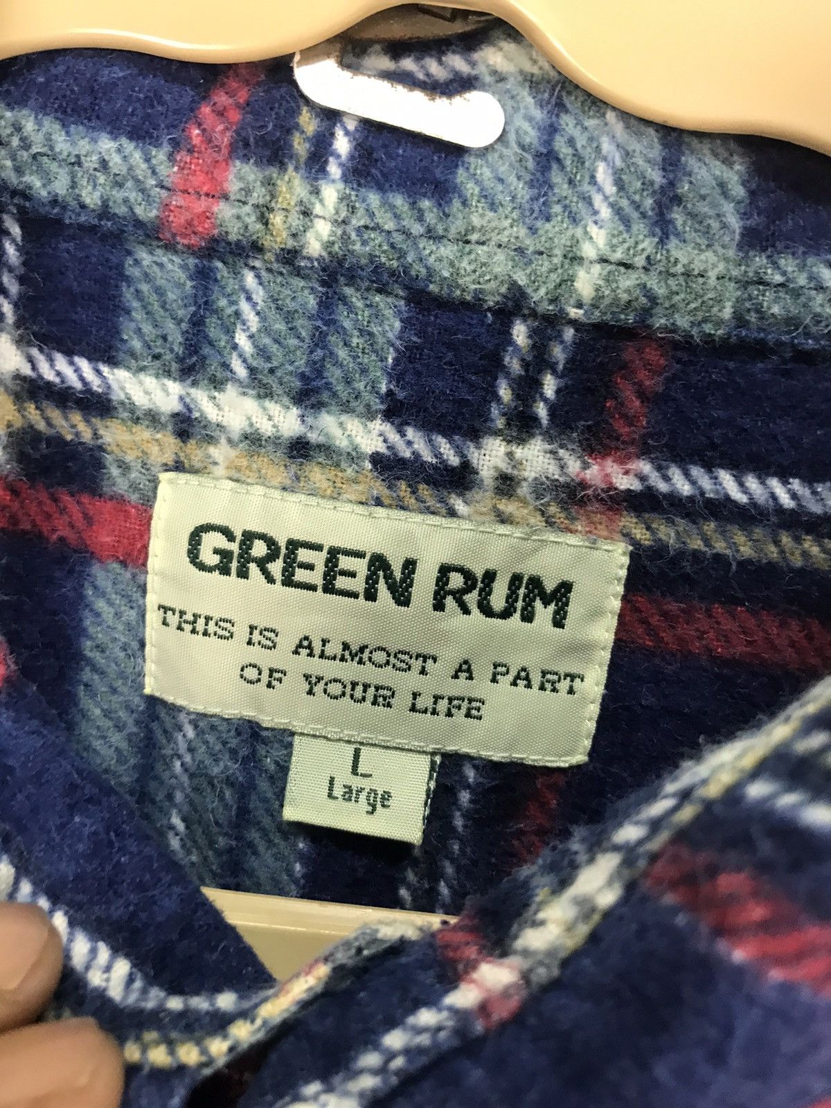 Flannel × Vintage Vintage flannel button up shirt by green rum Size US L / EU 52-54 / 3 - 3 Thumbnail