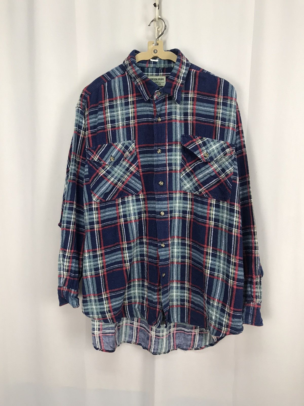 Flannel × Vintage Vintage flannel button up shirt by green rum Size US L / EU 52-54 / 3 - 6 Thumbnail