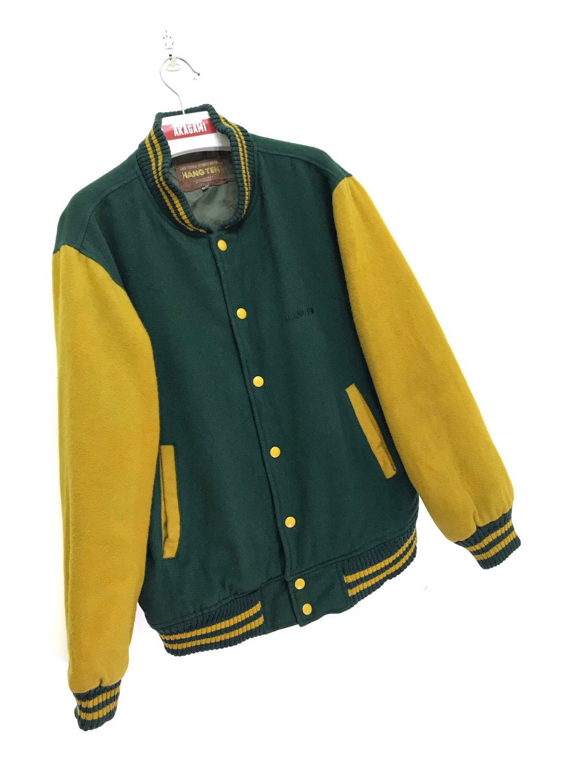 Hang Ten ✨ Vtg 80s/70s Hang Ten Wool Varsity Stadium Jacket Size US L / EU 52-54 / 3 - 1 Thumbnail
