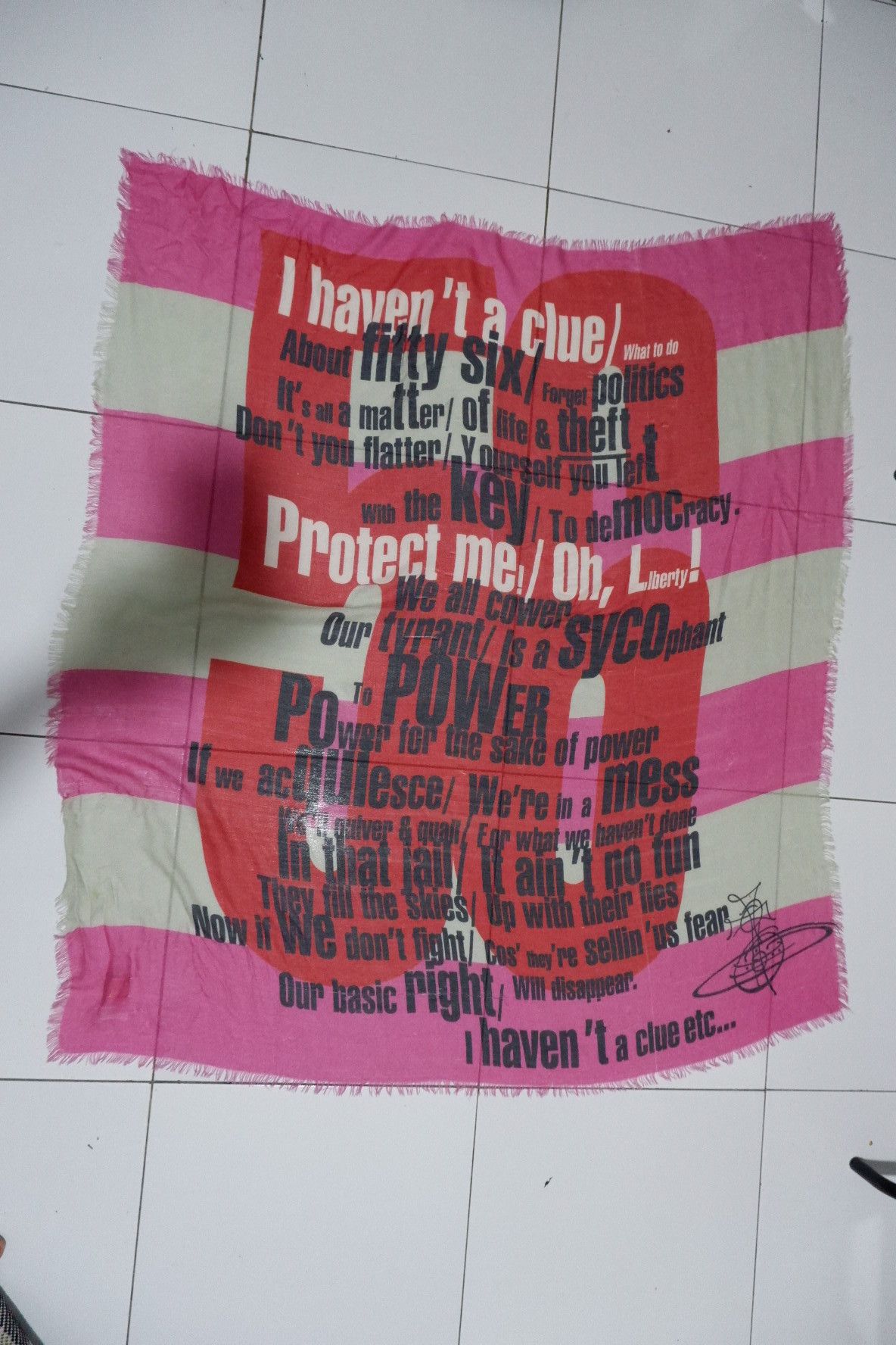 image of Seditionaries x Vivienne Westwood Chaos Large Linen Scrafs, Men's