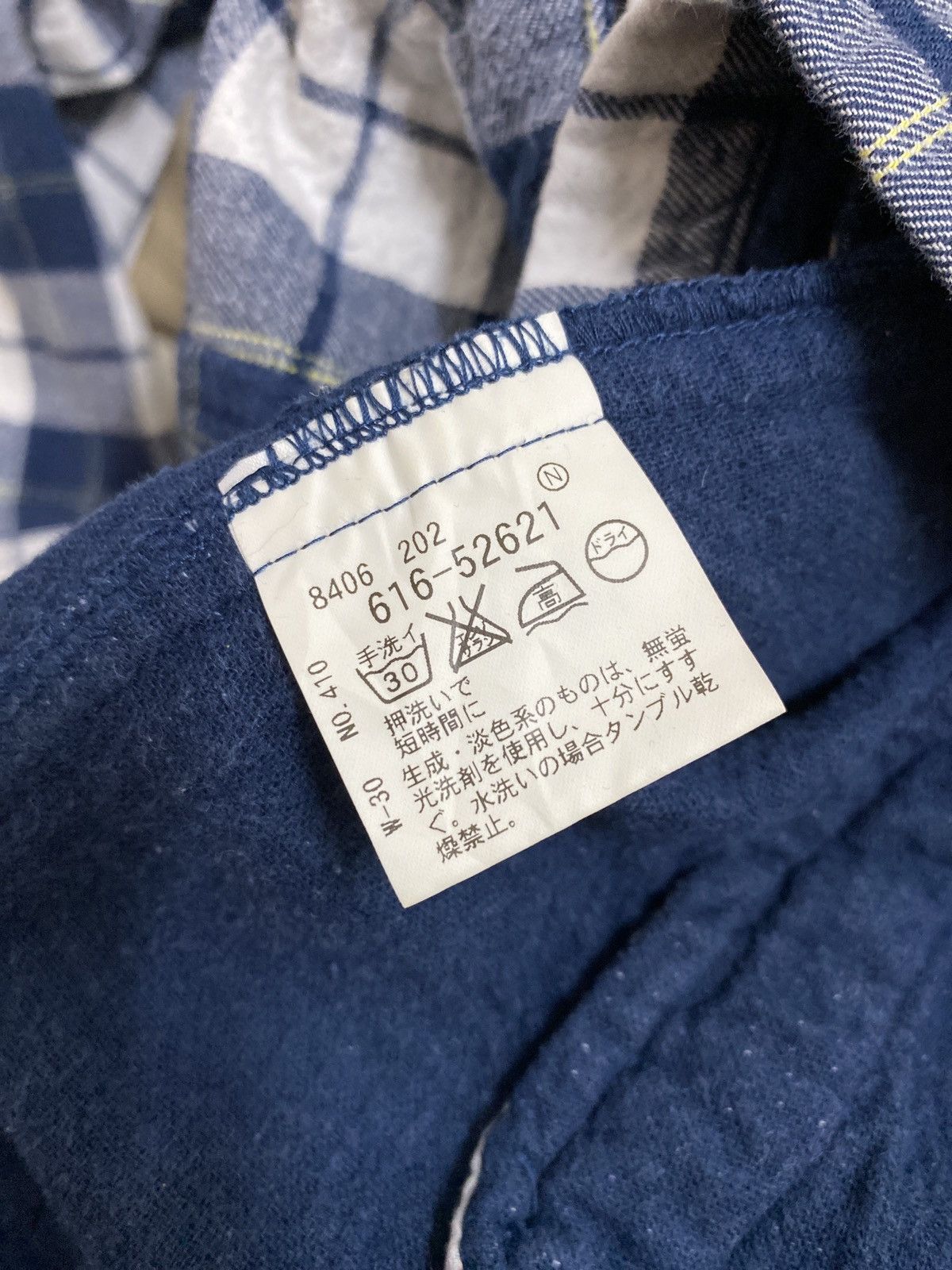 Flannel × Japanese Brand Blue white flannel jacket Size US M / EU 48-50 / 2 - 5 Thumbnail