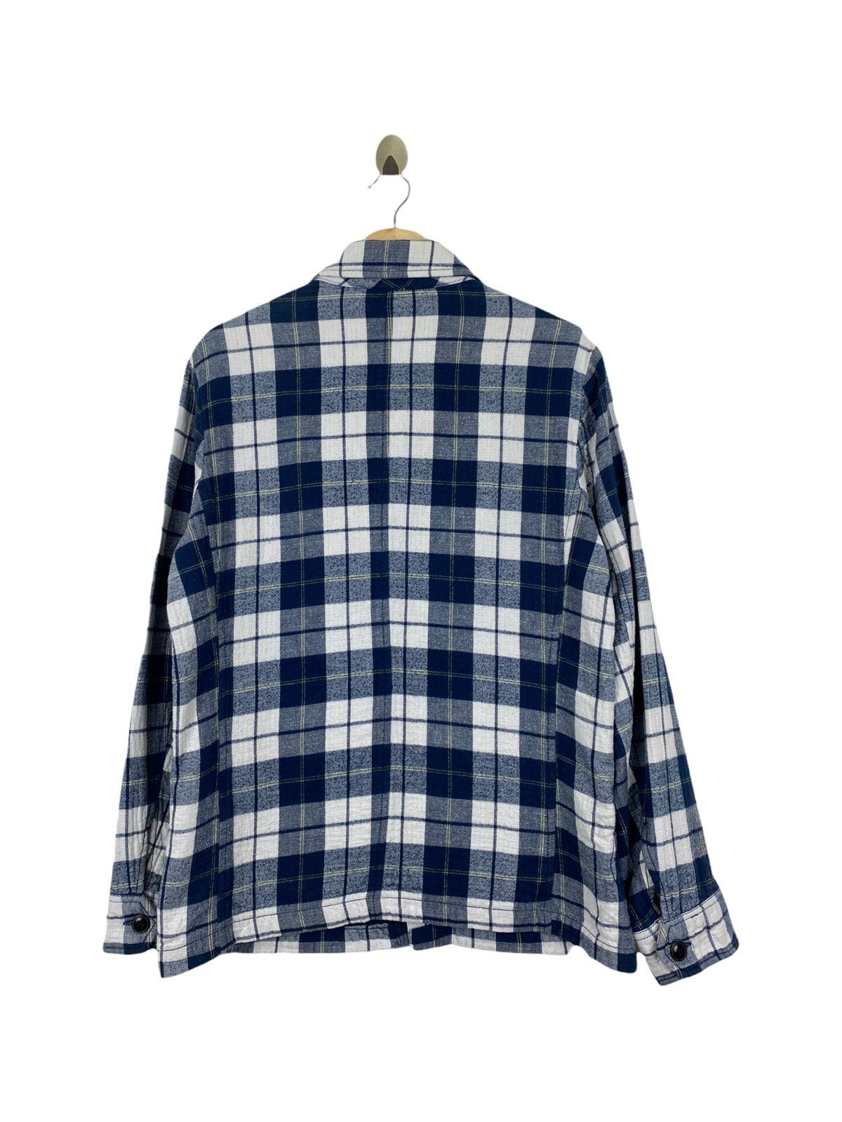 Flannel × Japanese Brand Blue white flannel jacket Size US M / EU 48-50 / 2 - 2 Thumbnail