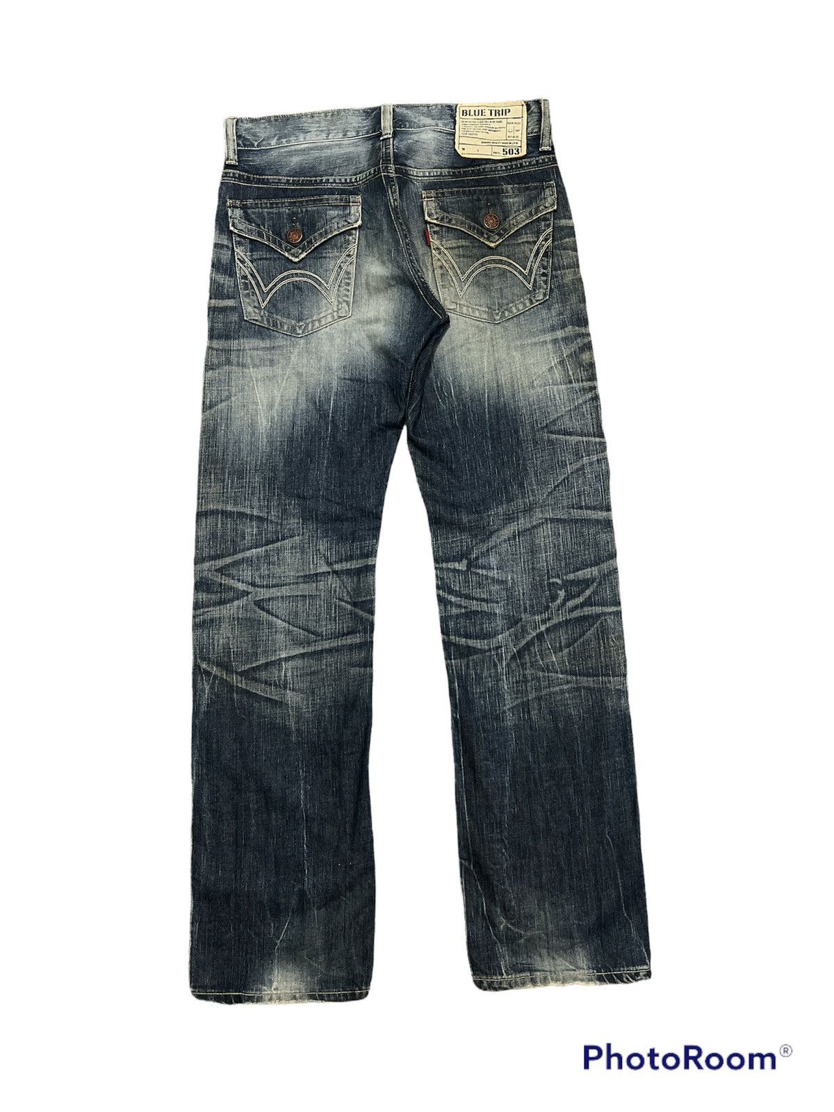 Edwin FAST SELLING 🔥🔥EDWIN 503 BLUE TRIP DISTRESSED DENIM PANTS Size US 33 - 6 Thumbnail