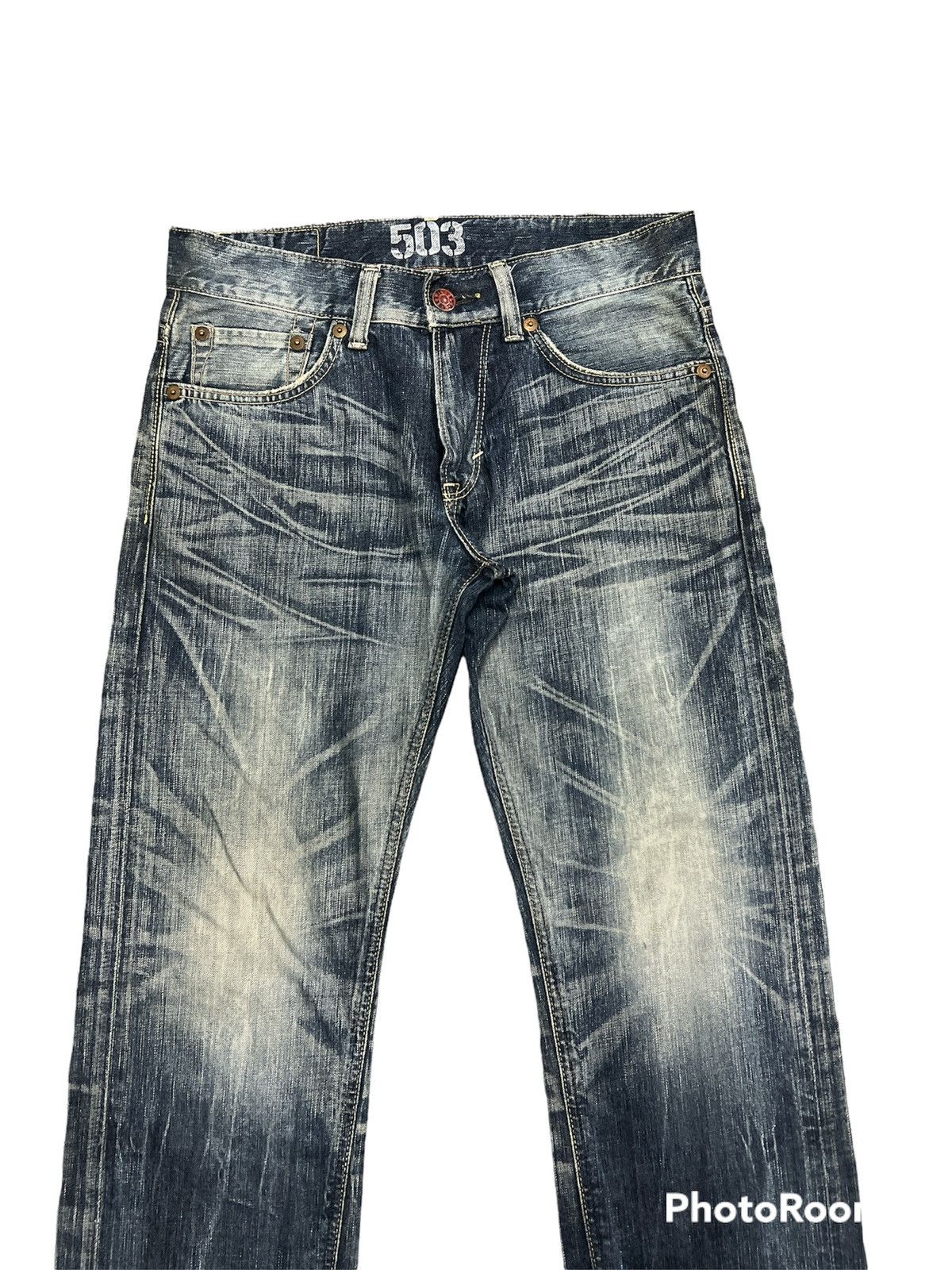 Edwin FAST SELLING 🔥🔥EDWIN 503 BLUE TRIP DISTRESSED DENIM PANTS Size US 33 - 2 Thumbnail