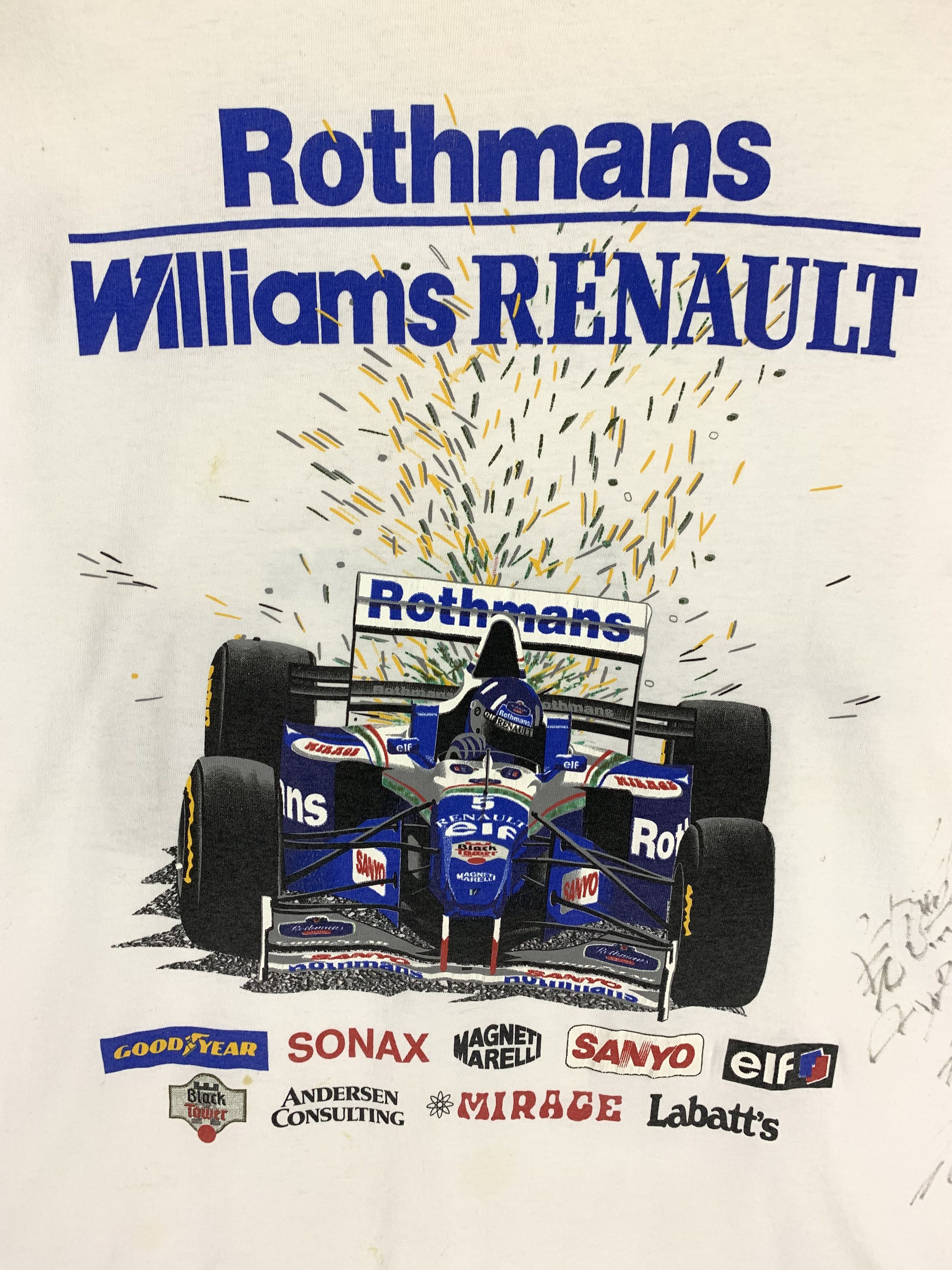 Formula 1 × Vintage Rothmans williams renault F1 with signature vtg 90s shirt Size US M / EU 48-50 / 2 - 3 Thumbnail