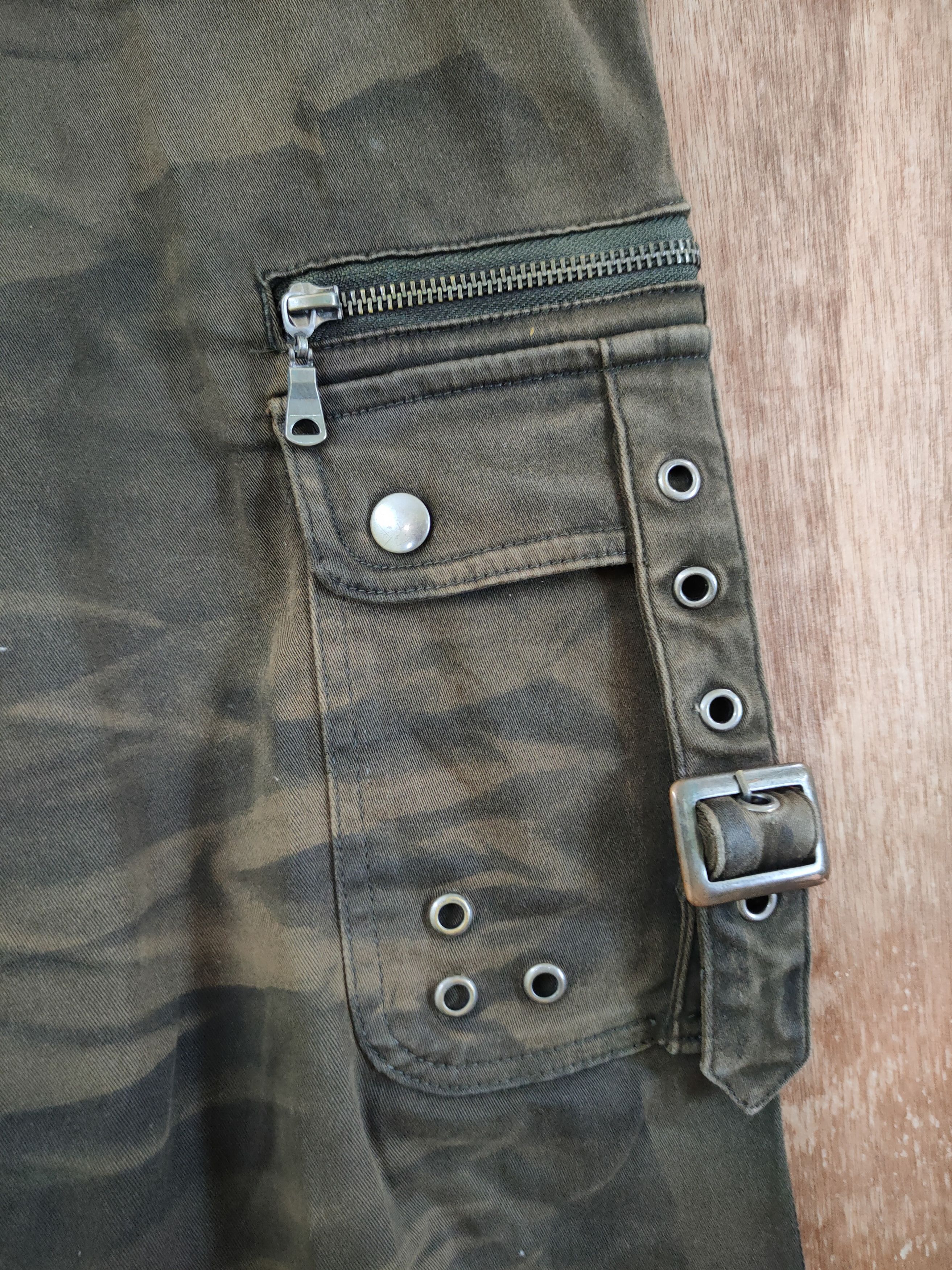 Japanese Brand DLL semantic design camo punk cargo pants #sp46-267T Size US 34 / EU 50 - 5 Thumbnail