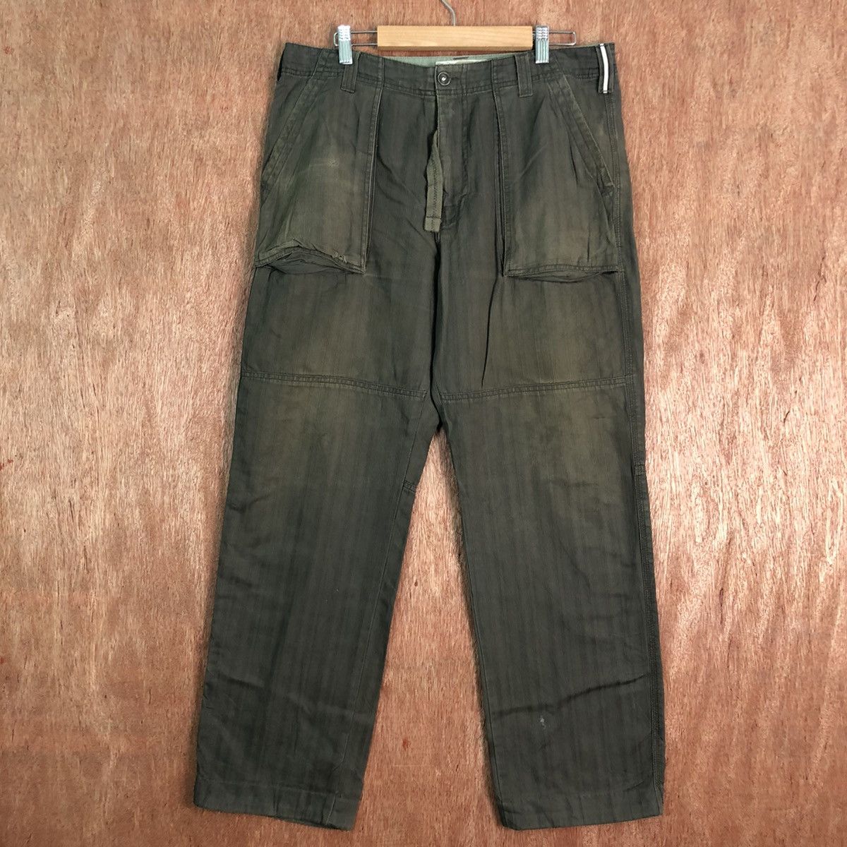 Japanese Brand VUJA DE Otis Silicone-Impregnated Trousers in Pearl
