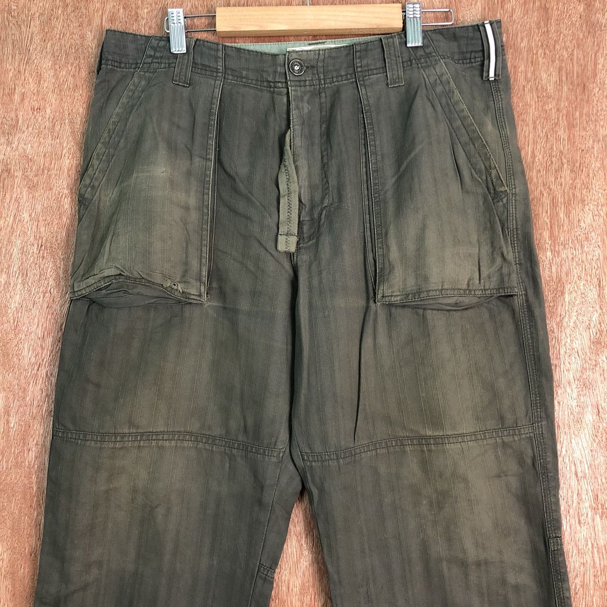 Japanese Brand DLL Russk Grey faded vintage cargo Pants #c214 Size US 32 / EU 48 - 4 Thumbnail