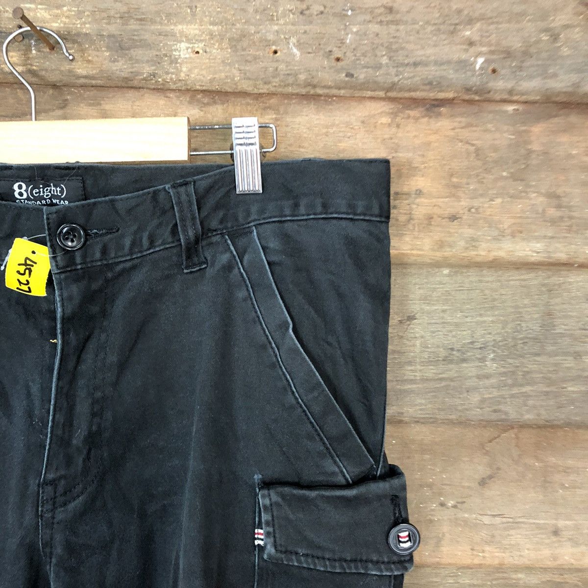 8 by YOOX 8Eight Standard Wear multipocket Black Cargo Pants #4527 Size US 33 - 5 Thumbnail