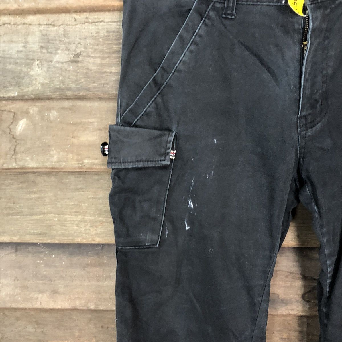 8 by YOOX 8Eight Standard Wear multipocket Black Cargo Pants #4527 Size US 33 - 6 Thumbnail