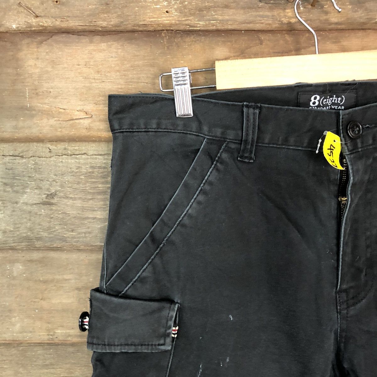 8 by YOOX 8Eight Standard Wear multipocket Black Cargo Pants #4527 Size US 33 - 4 Thumbnail