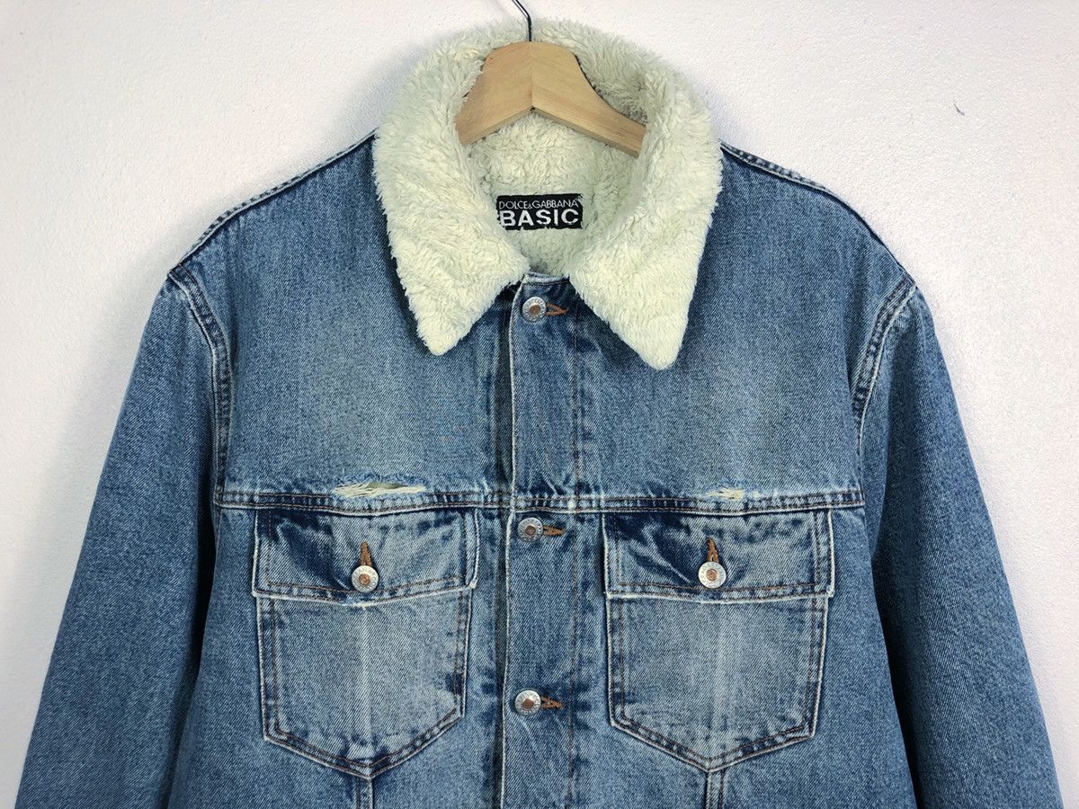 Dolce & Gabbana Rare Dolce & Gabbana Sherpa Denim Jacket Size US L / EU 52-54 / 3 - 2 Thumbnail