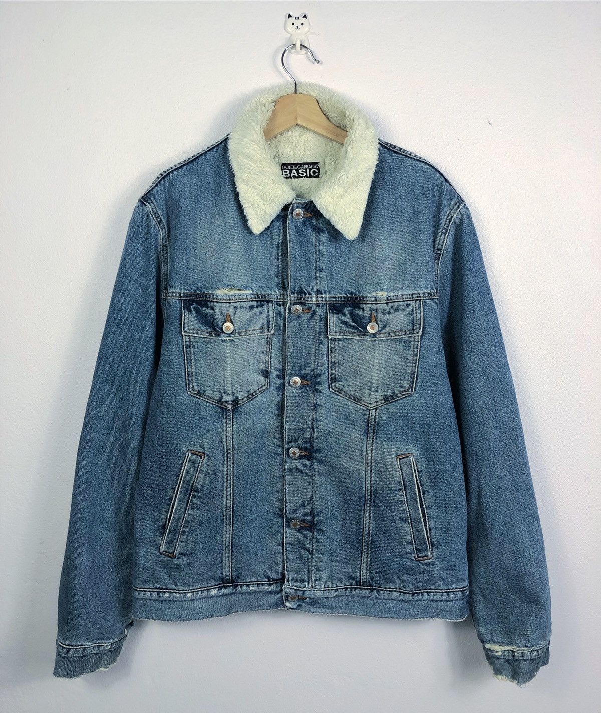Dolce & Gabbana Rare Dolce & Gabbana Sherpa Denim Jacket Size US L / EU 52-54 / 3 - 1 Thumbnail