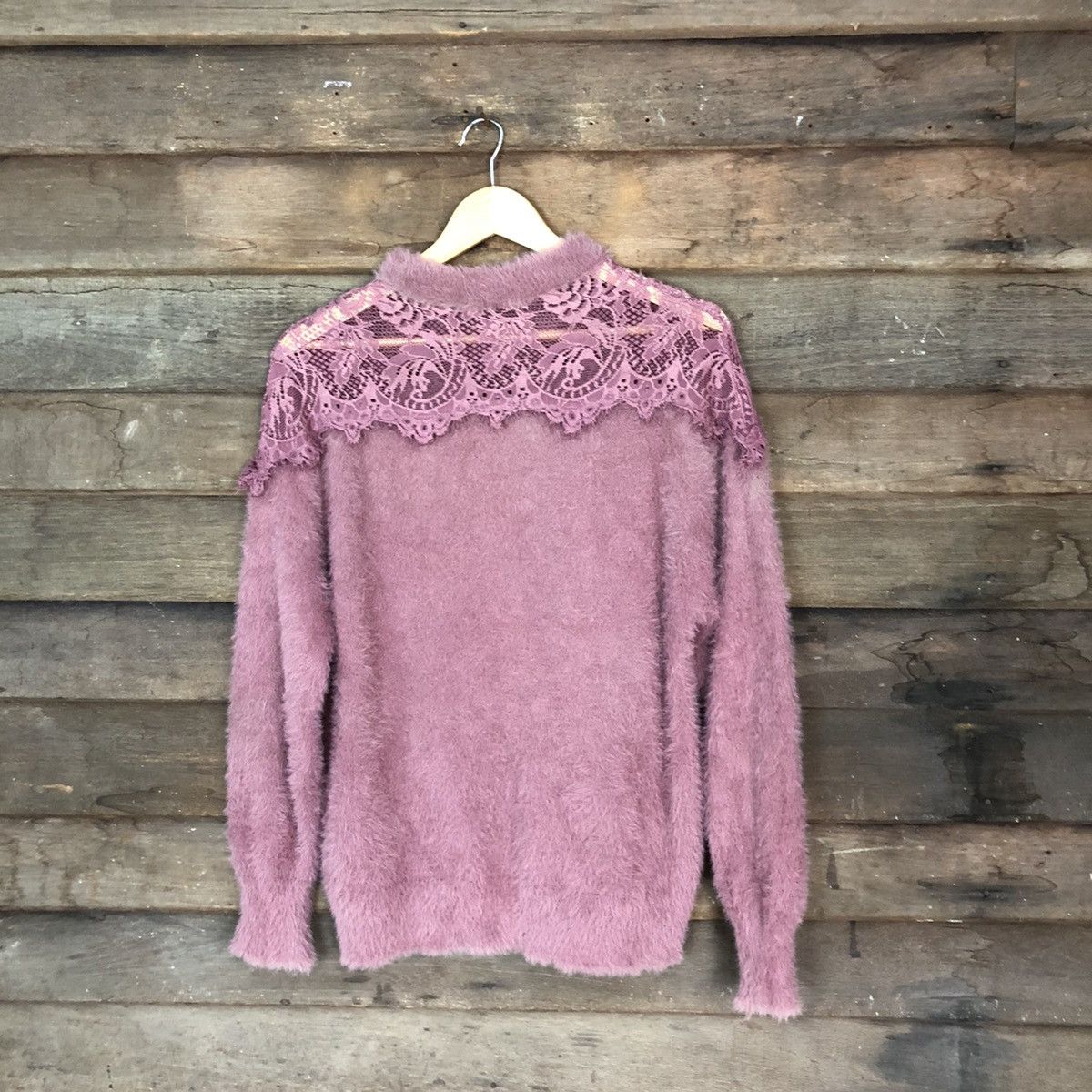 Faded Glory × Homespun Knitwear × Japanese Brand Nice Claup Shag Shaggy Fur Mohair Knitwear #7017 Size L / US 10 / IT 46 - 10 Thumbnail