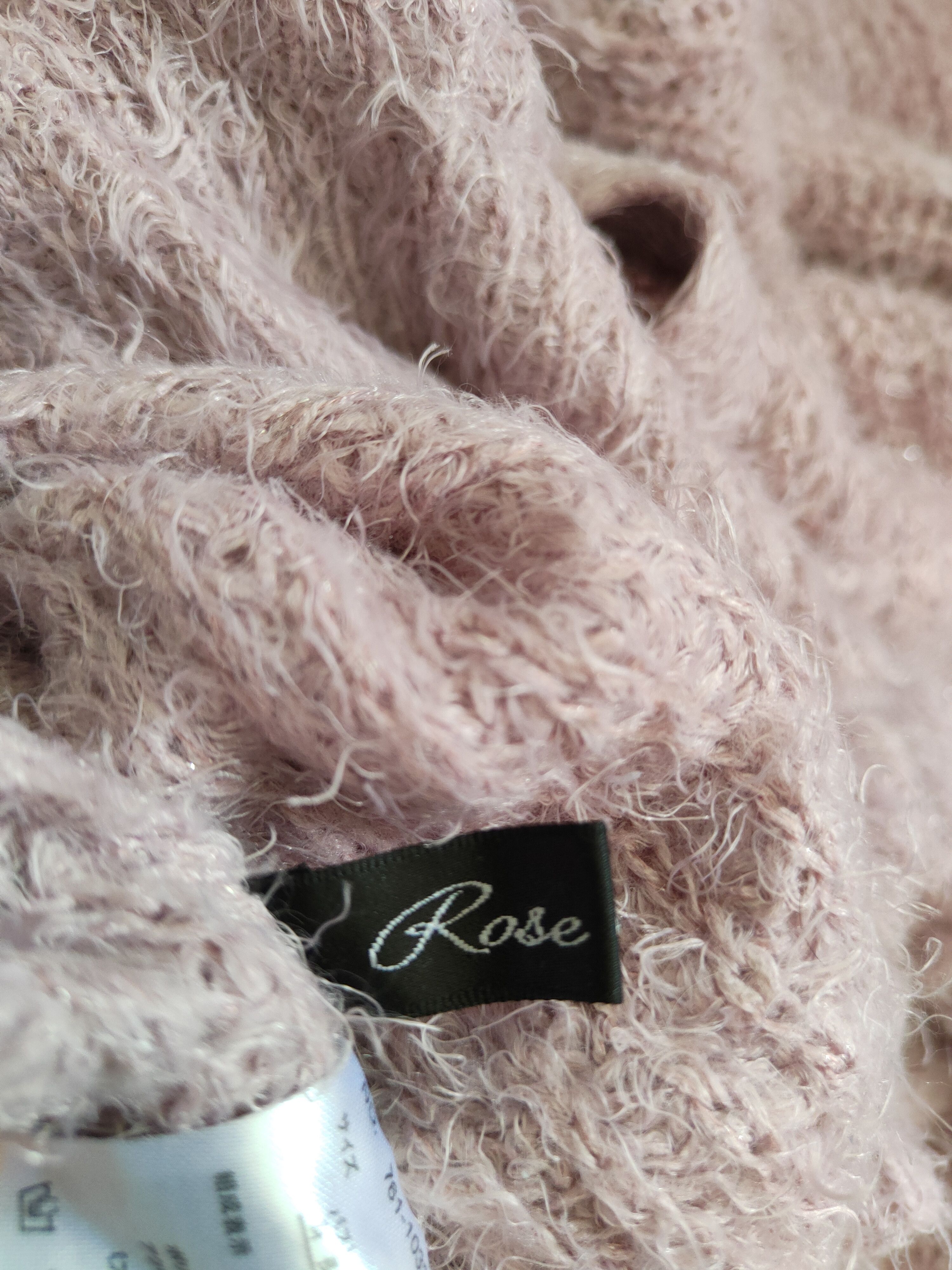 Japanese Brand Rose Farm Purple Cardigan fur shag shaggy mohair #S370 Size L / US 10 / IT 46 - 8 Thumbnail