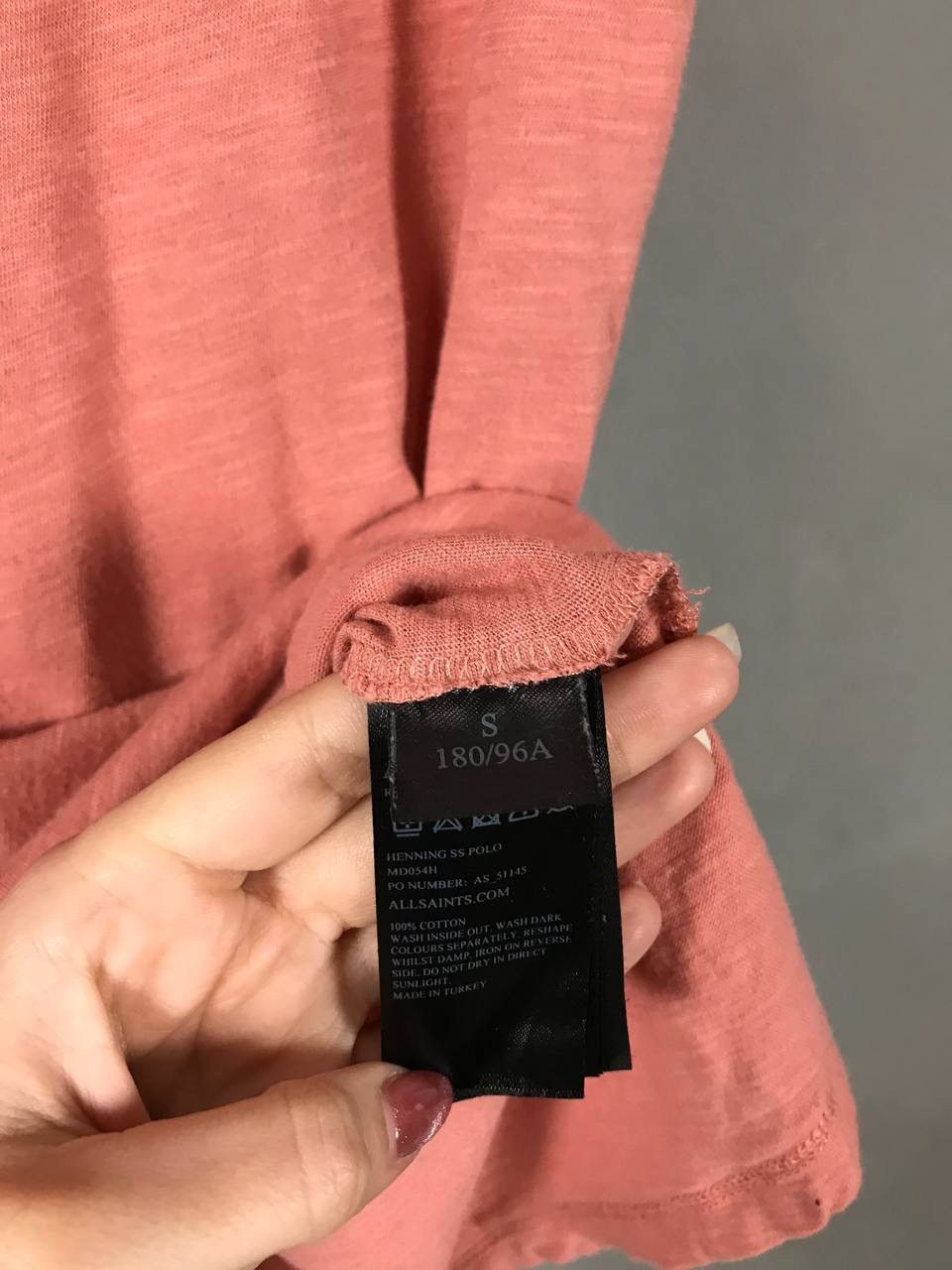 Allsaints Allsaints luxury streetwear pink polo tee Size US S / EU 44-46 / 1 - 5 Thumbnail