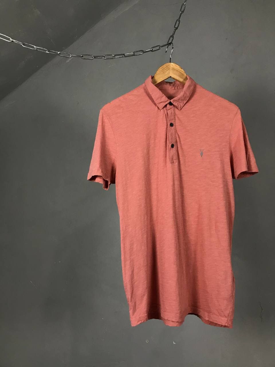 Allsaints Allsaints luxury streetwear pink polo tee Size US S / EU 44-46 / 1 - 1 Thumbnail