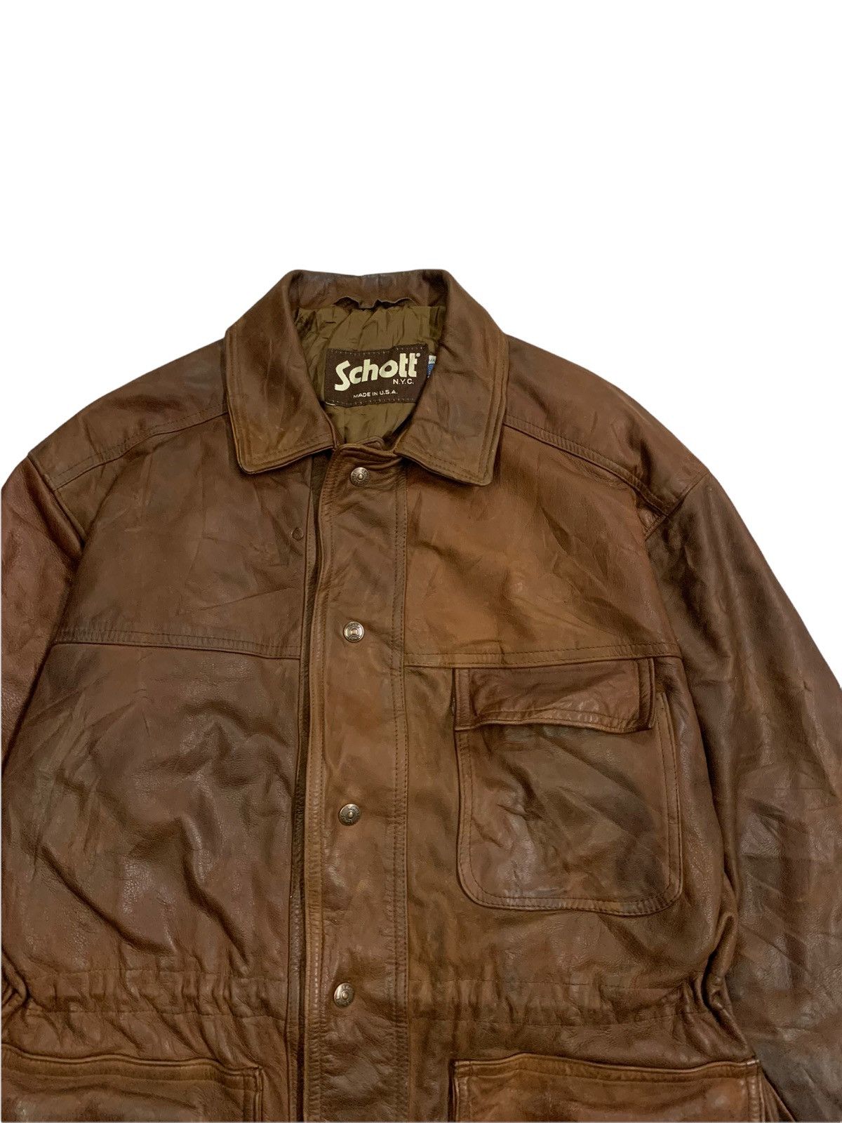 Genuine Leather × Schott 🔥VTG SCHOTT WESTERN LEATHER JACKETS Size US L / EU 52-54 / 3 - 4 Thumbnail