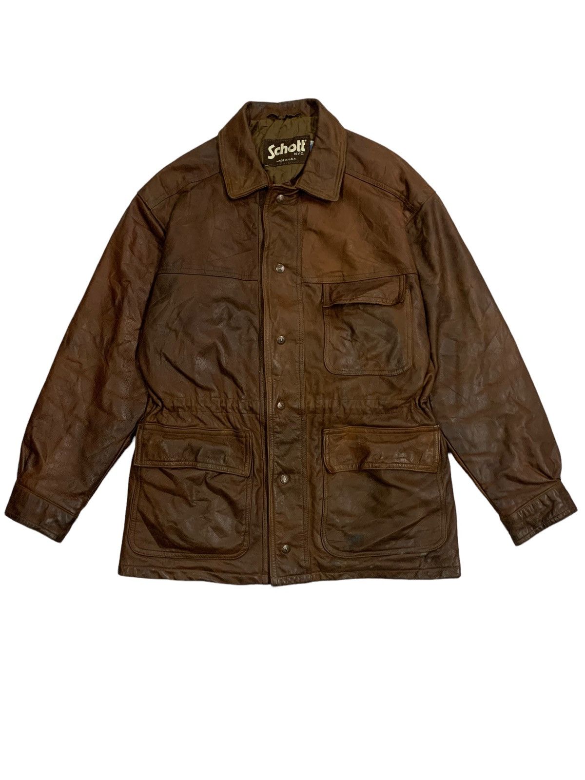 Genuine Leather × Schott 🔥VTG SCHOTT WESTERN LEATHER JACKETS Size US L / EU 52-54 / 3 - 1 Thumbnail