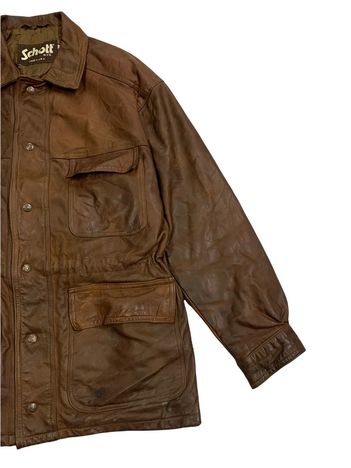 Genuine Leather × Schott 🔥VTG SCHOTT WESTERN LEATHER JACKETS Size US L / EU 52-54 / 3 - 3 Thumbnail
