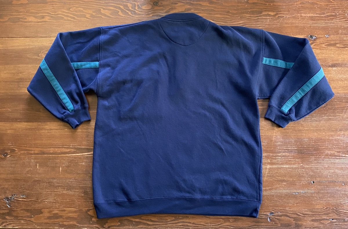 Vintage Vintage 90’s On Line Henley Pocket Navy Crewneck Sweatshirt Size US XL / EU 56 / 4 - 10 Thumbnail