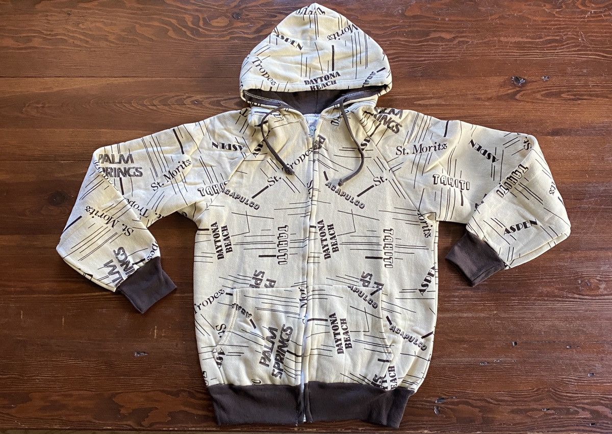 Vintage Vintage 70’s Multi City Full Zip Raglan Hoodie Sweatshirt Size US S / EU 44-46 / 1 - 2 Thumbnail