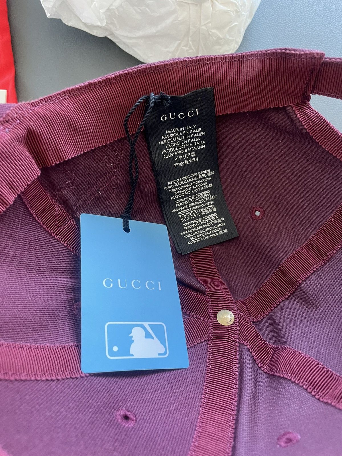 Gucci × New York Yankees Rare Limited Edition Gucci x Yankees Logo Hat Brand New Size ONE SIZE - 7 Thumbnail
