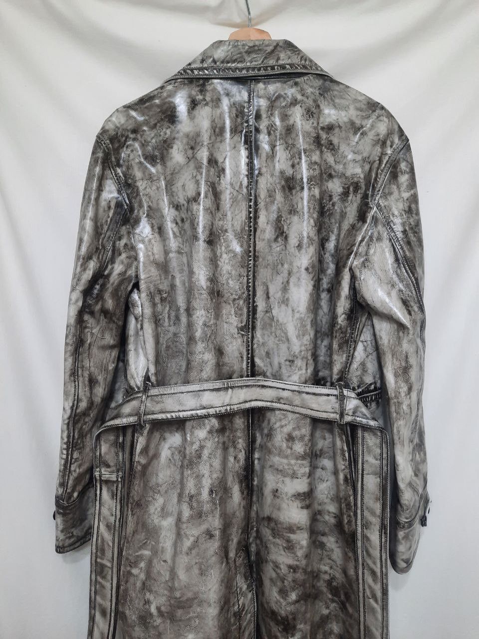 Calvin Klein 205W39NYC *New* FW18 AW18 Acid Wash Leather Paint Trench Coat Size US S / EU 44-46 / 1 - 5 Thumbnail