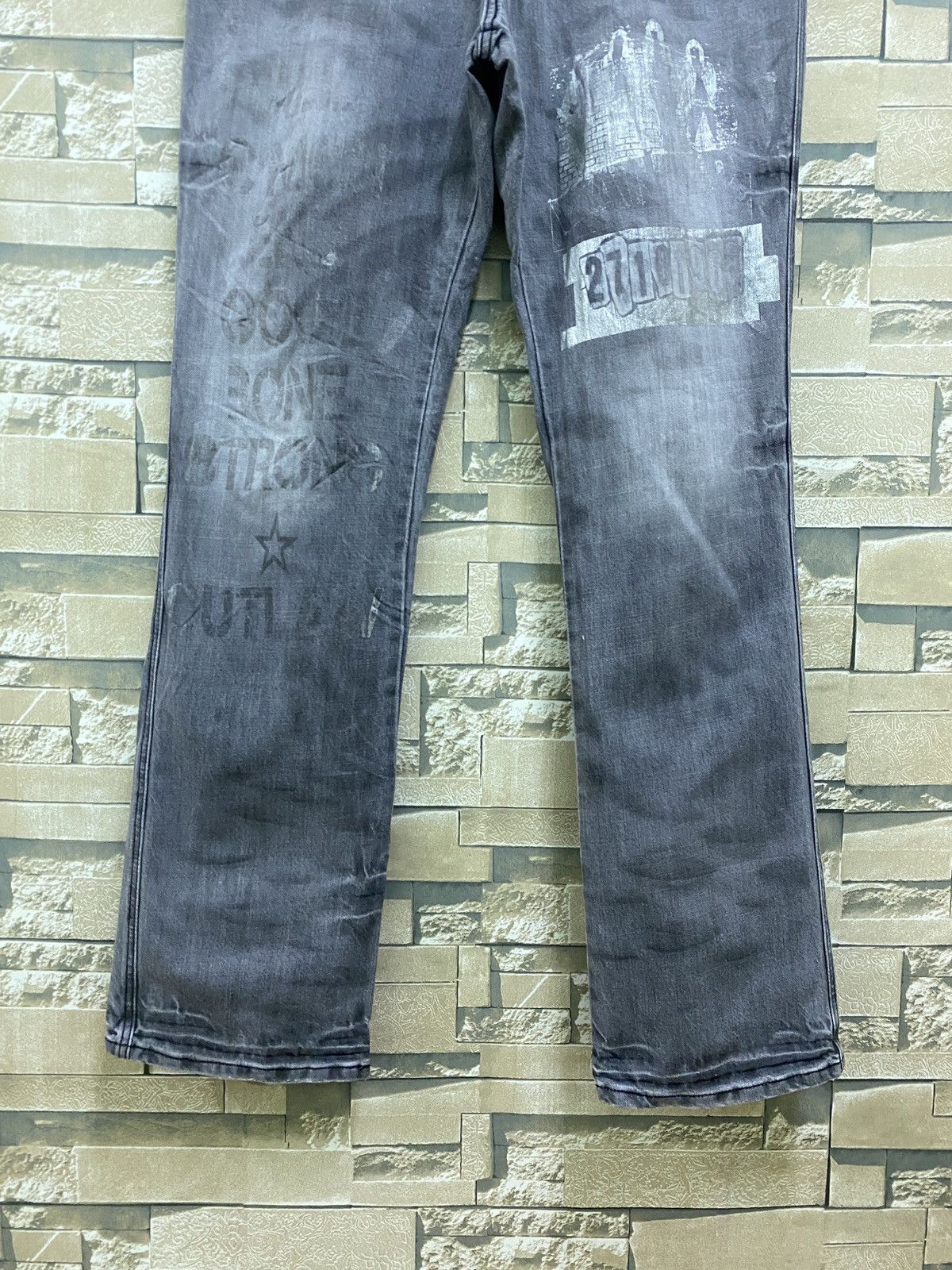 Japanese Brand × Vintage Vintage SEMANTIC DESIGN Printed 27101963 Flared Pants Size US 32 / EU 48 - 8 Thumbnail
