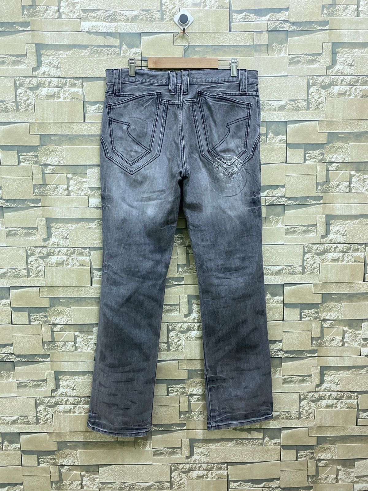 Japanese Brand × Vintage Vintage SEMANTIC DESIGN Printed 27101963 Flared Pants Size US 32 / EU 48 - 2 Thumbnail